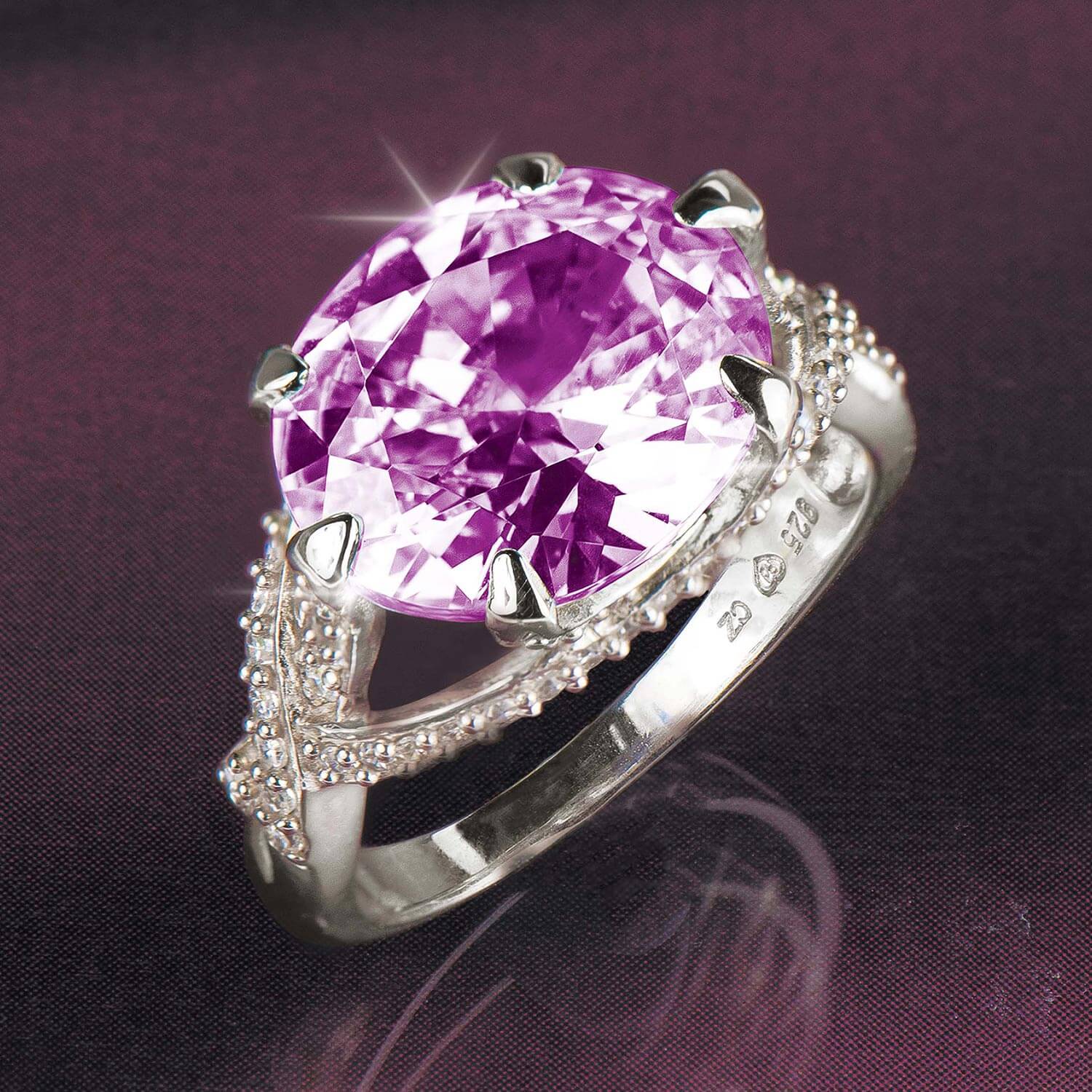 Flawless Thorn Rhodium Ring - Image 2