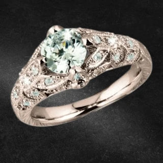 Floral Vine Rose Gold Ring - Image 2