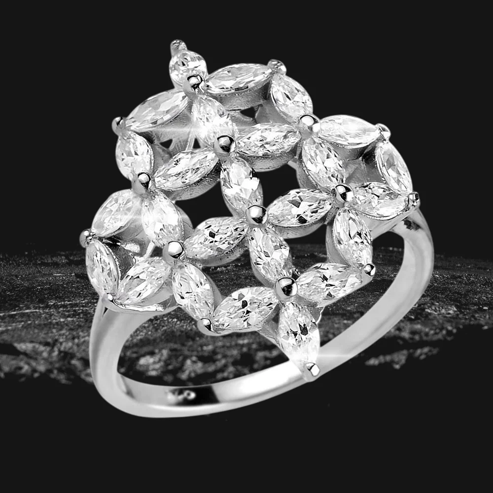 Floretta Rhodium Ring - Image 2