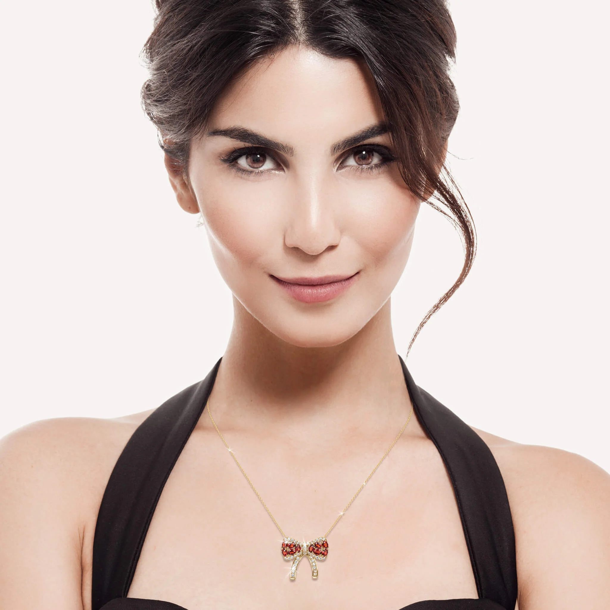 Garnet 'Serenade' Bow Pendant - Image 3
