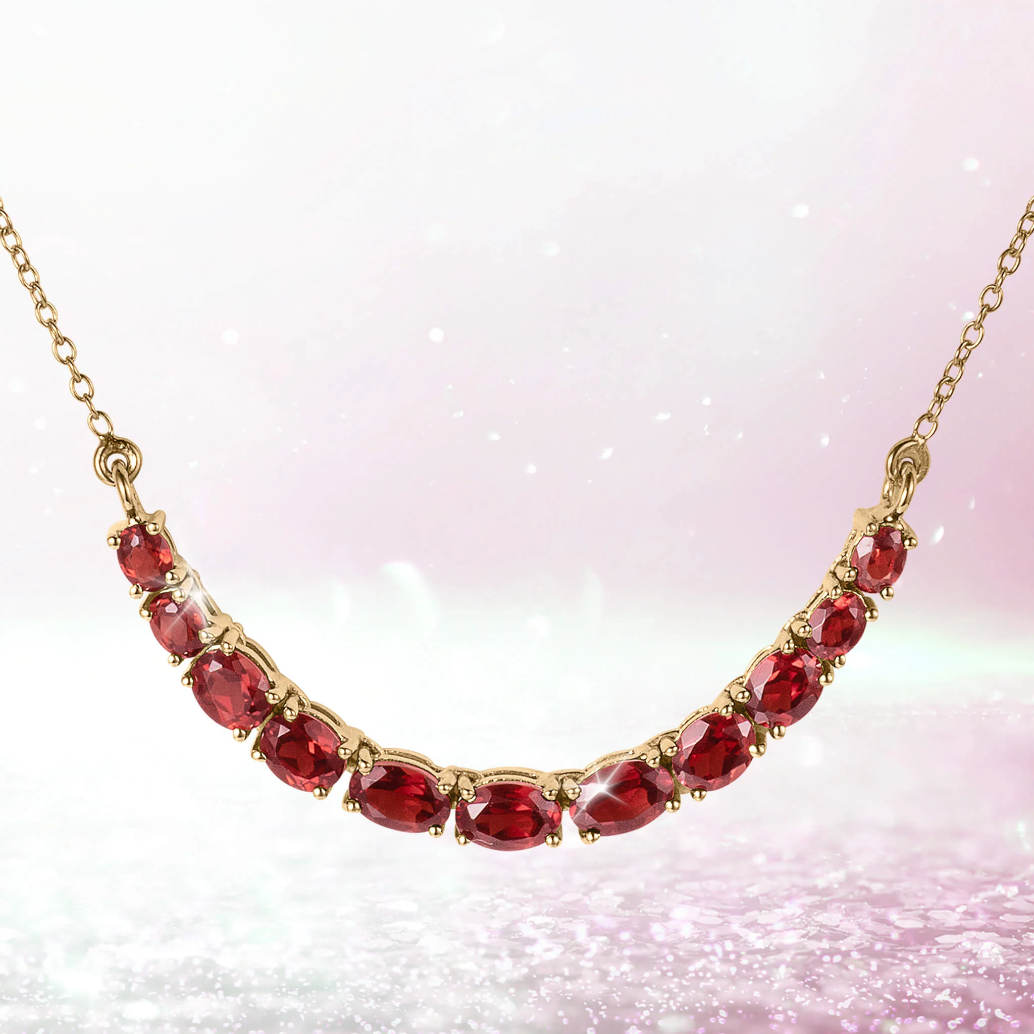 Garnet Glimmer Necklace - Image 2