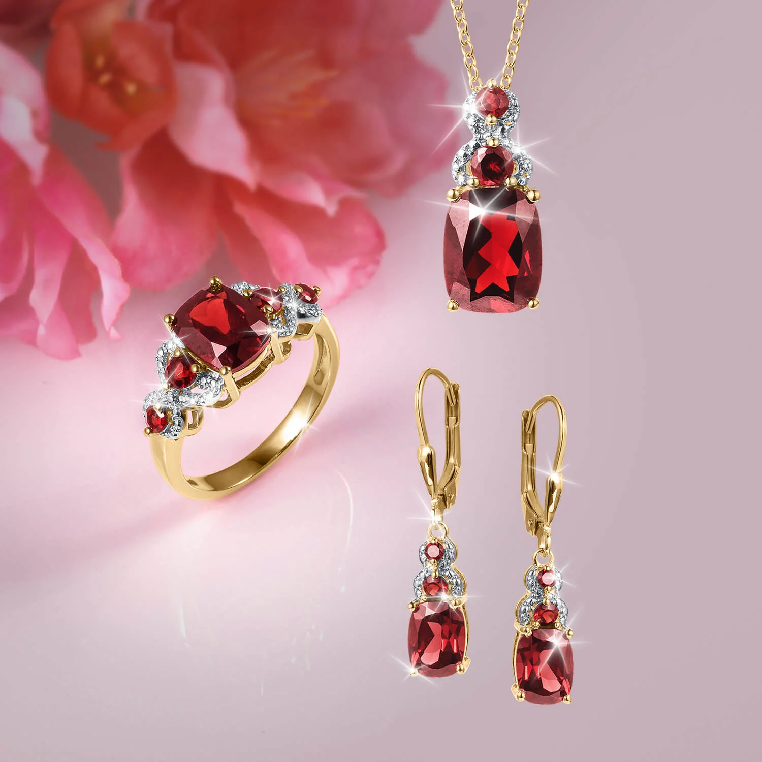 Garnet Twist Earrings - Image 3