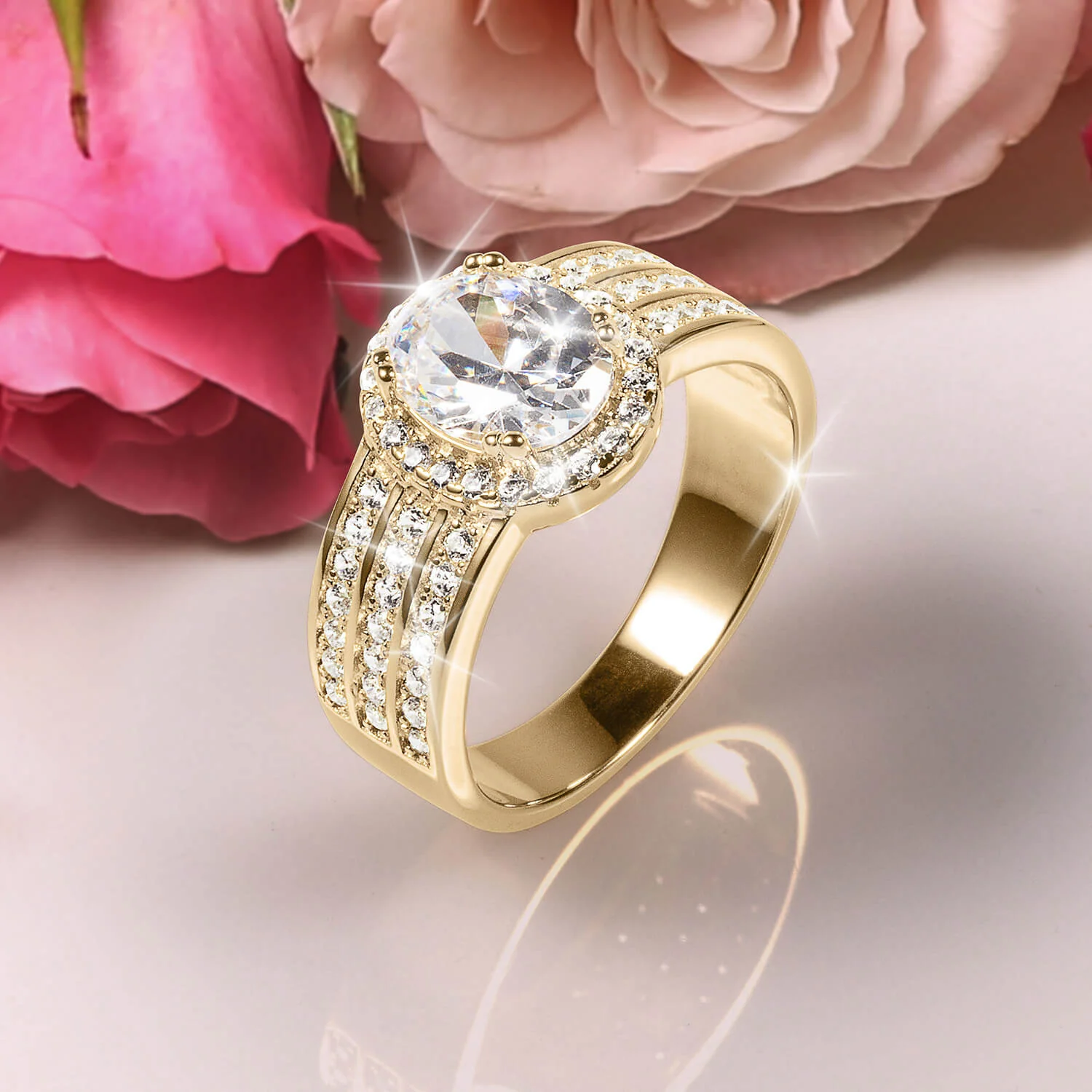 Golden Aura Ladies Ring - Image 2