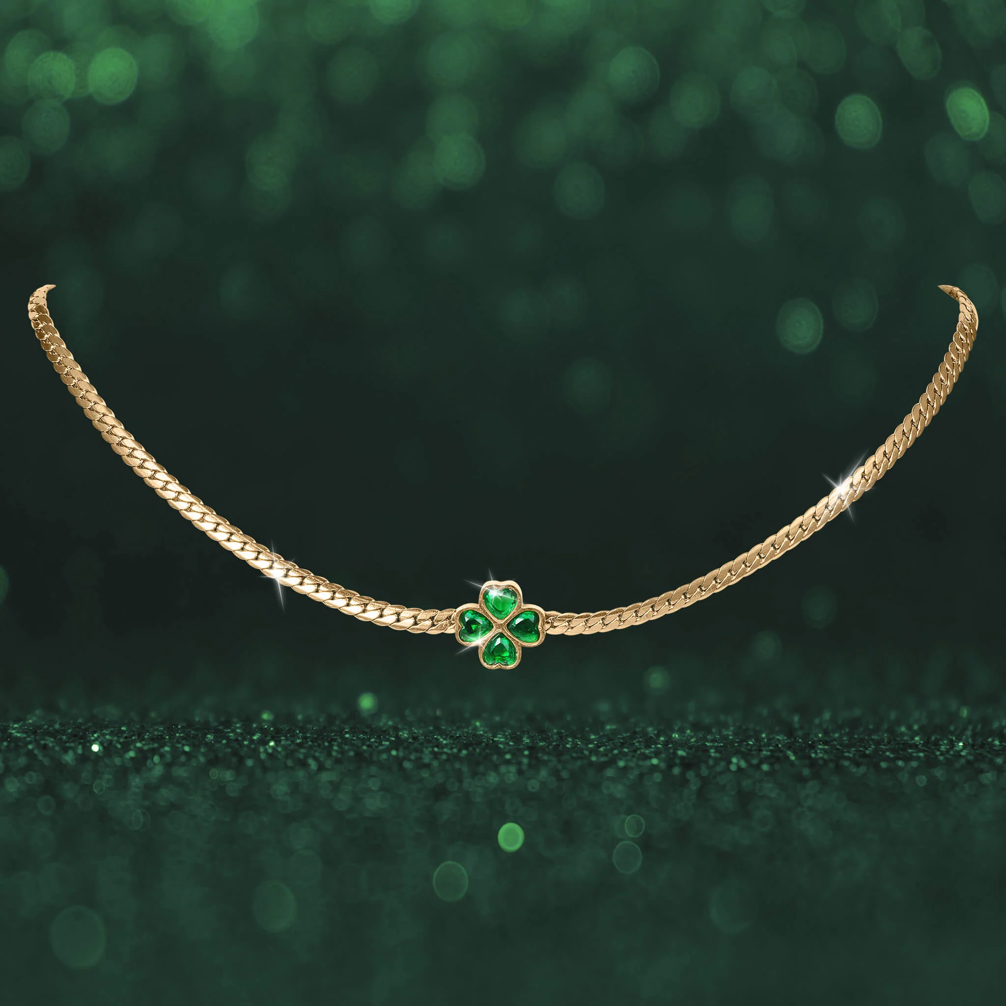 Golden Clover Necklace - Image 3