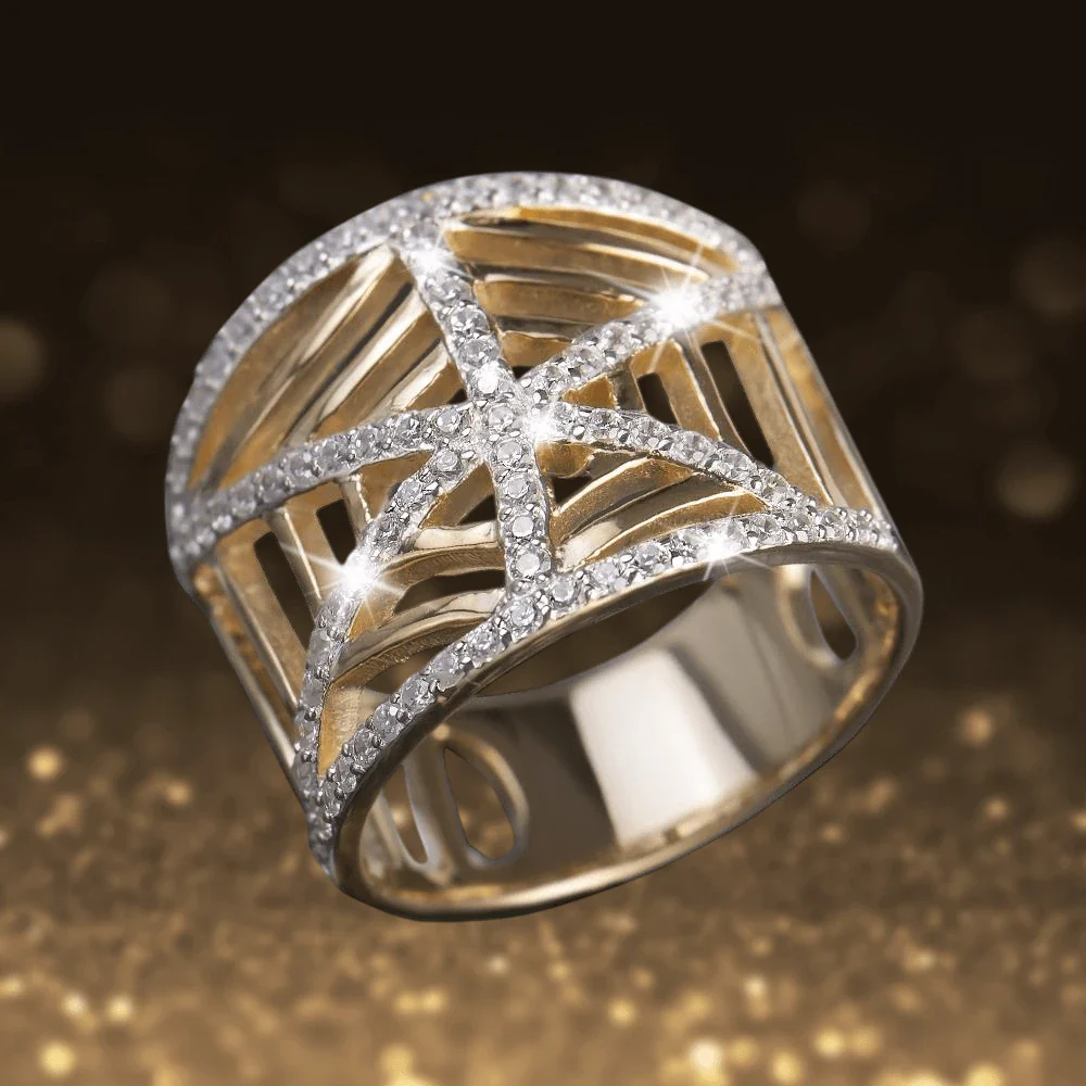 Golden Cobweb Ring - Image 2