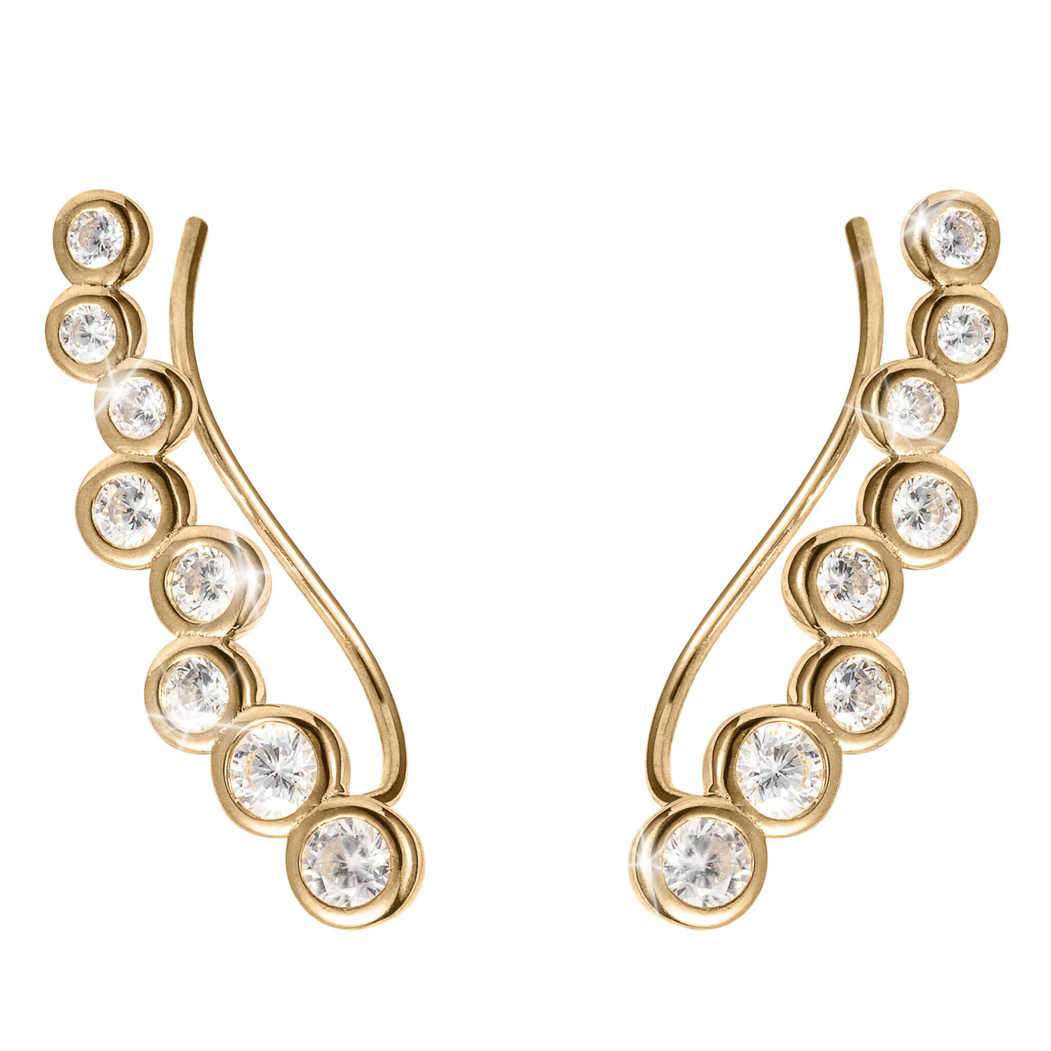 Golden Journey Climber Earrings