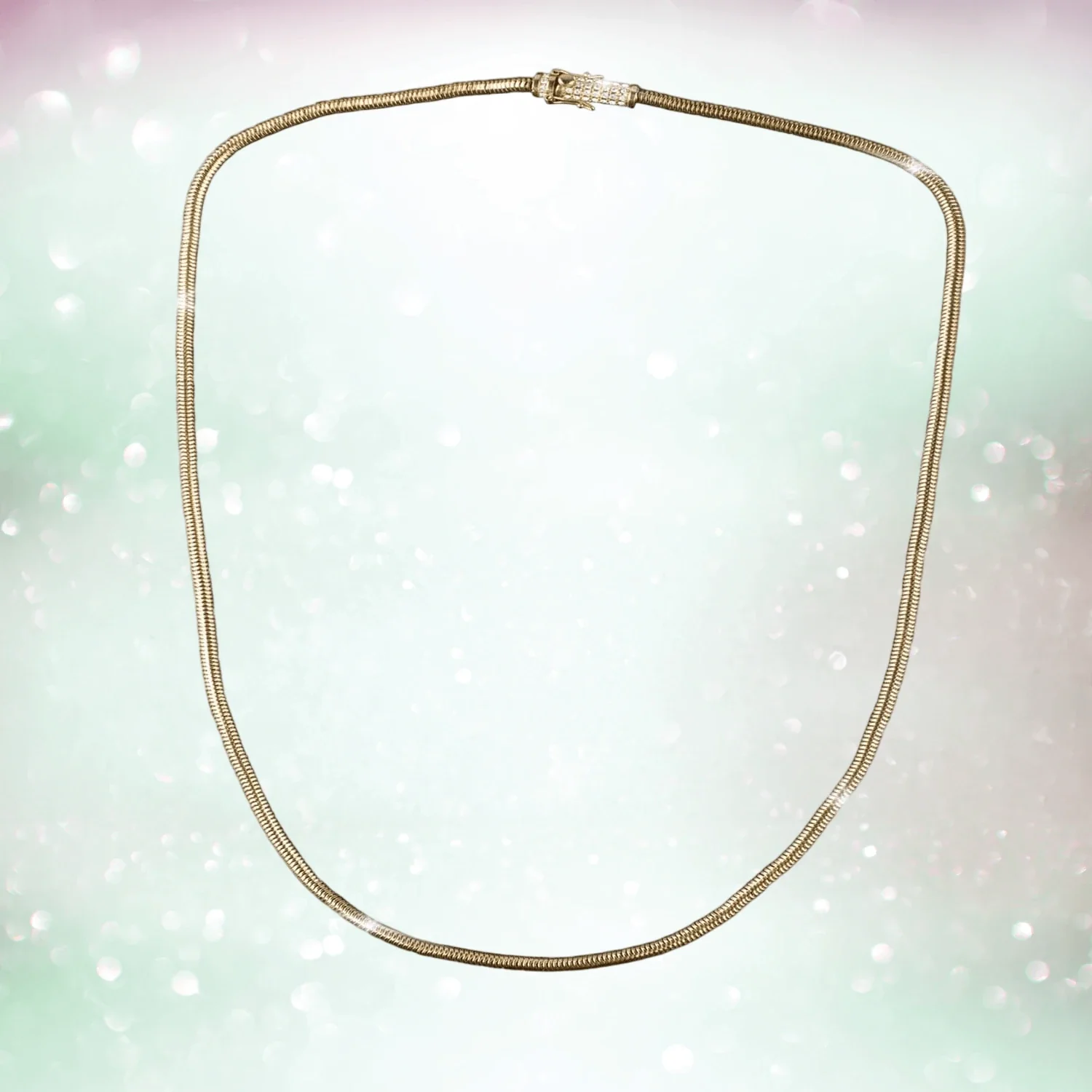 Golden Snake Chain Necklace - Image 2