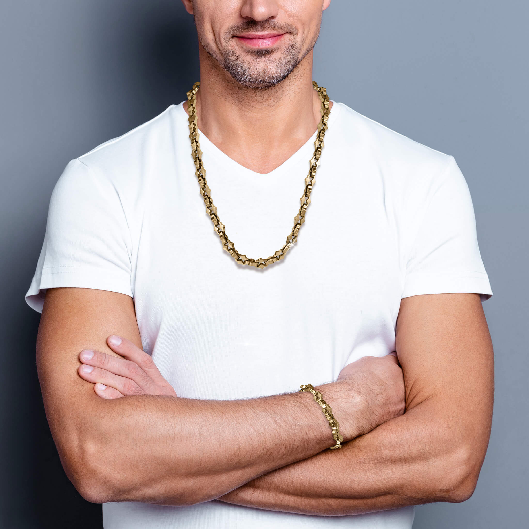Golden Symmetry Necklace - Image 3