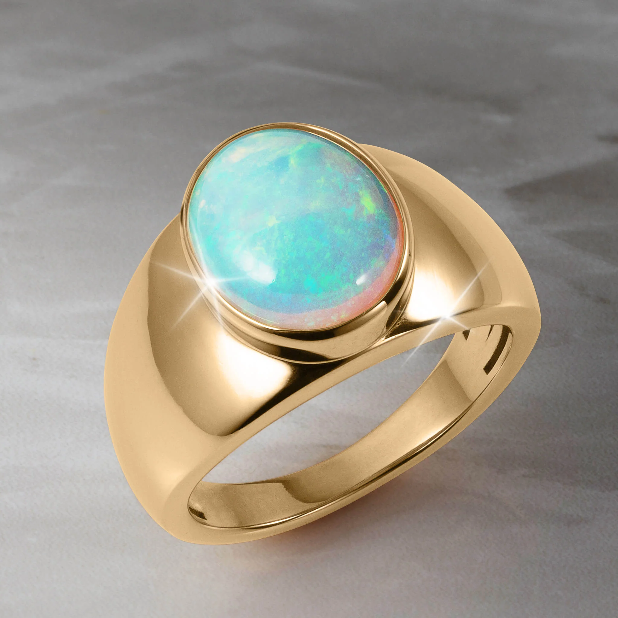 Goldfire Opal Men's Ring - Image 2