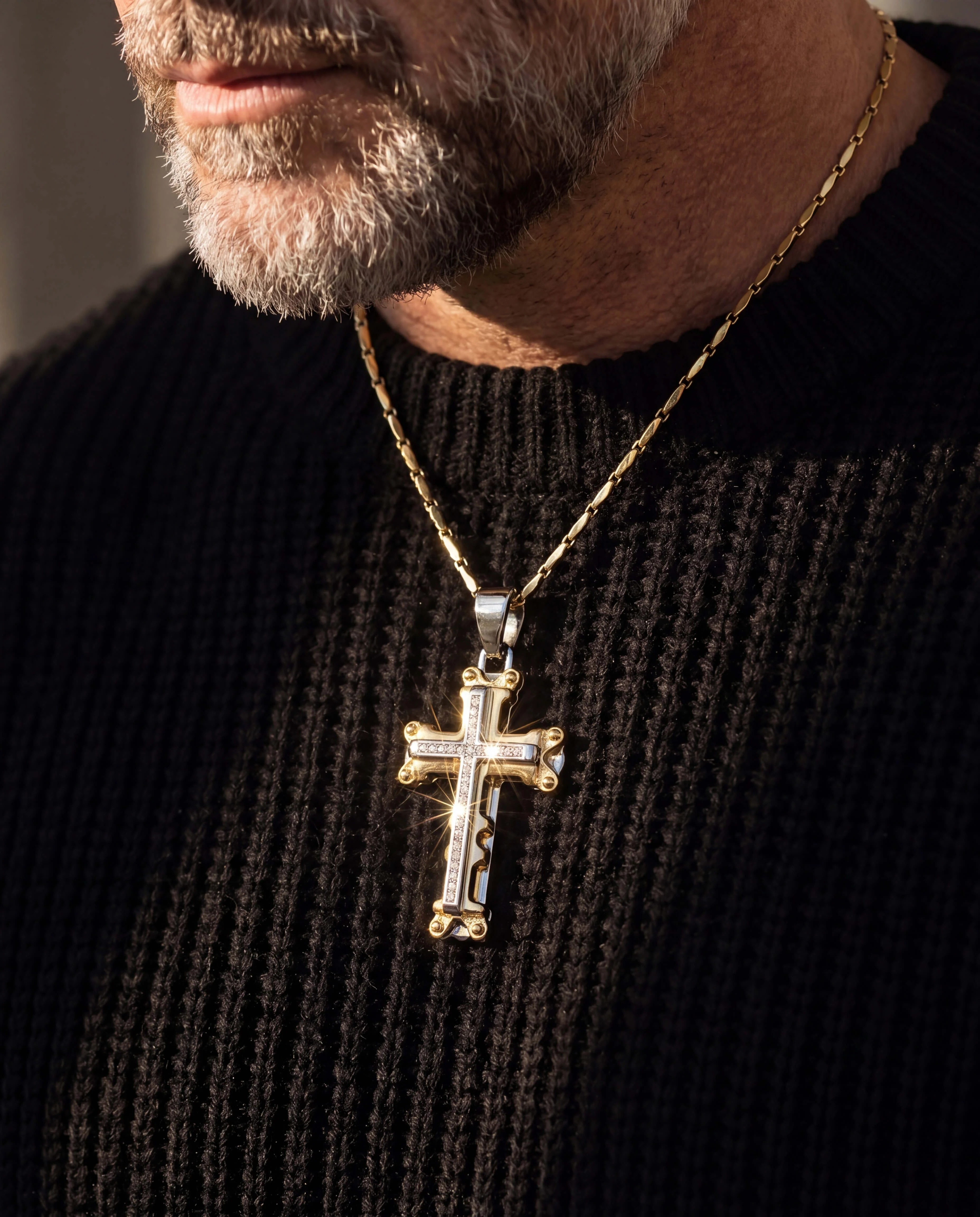 Goliath Steel Cross Pendant - Image 3