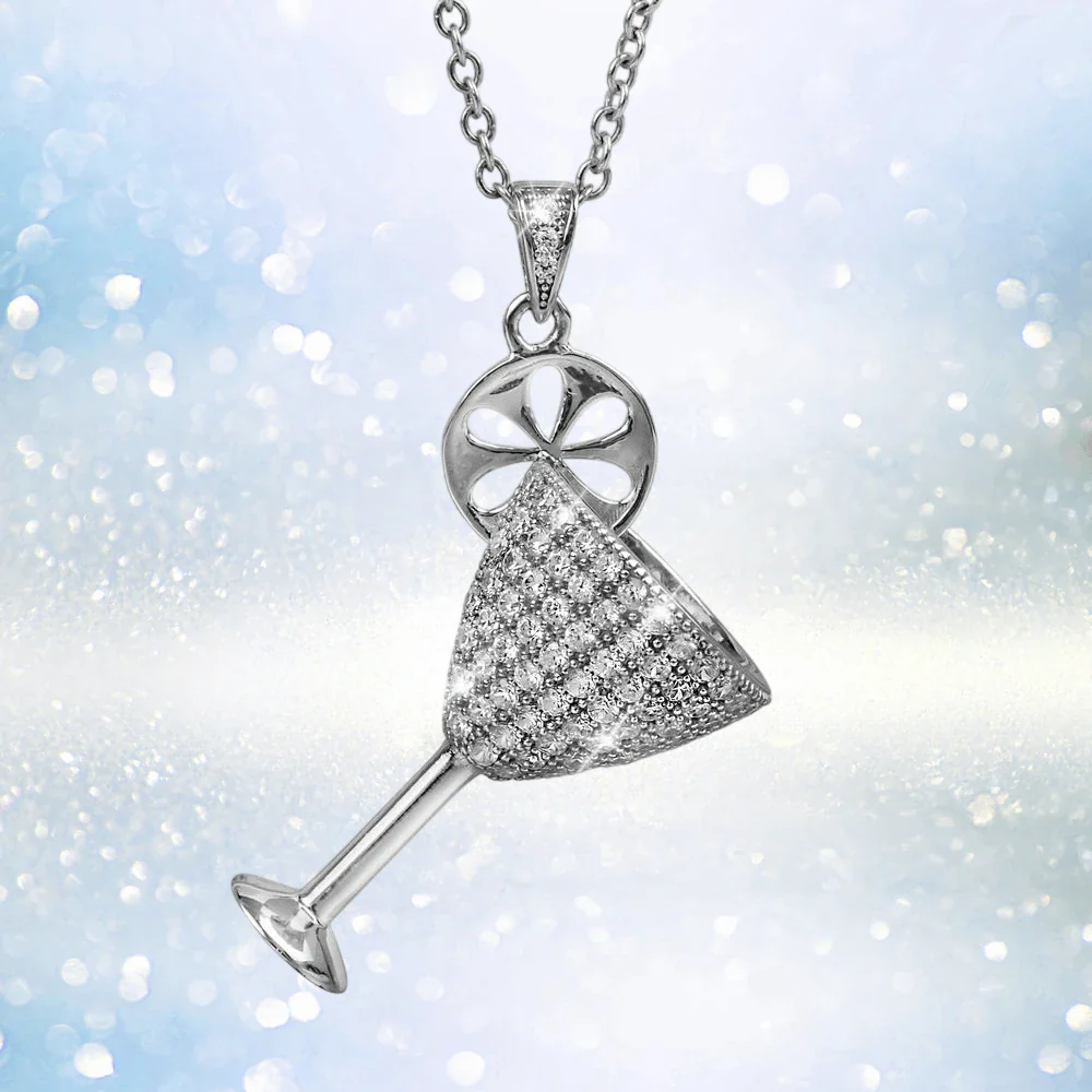 Happy Hour Rhodium Pendant - Image 2