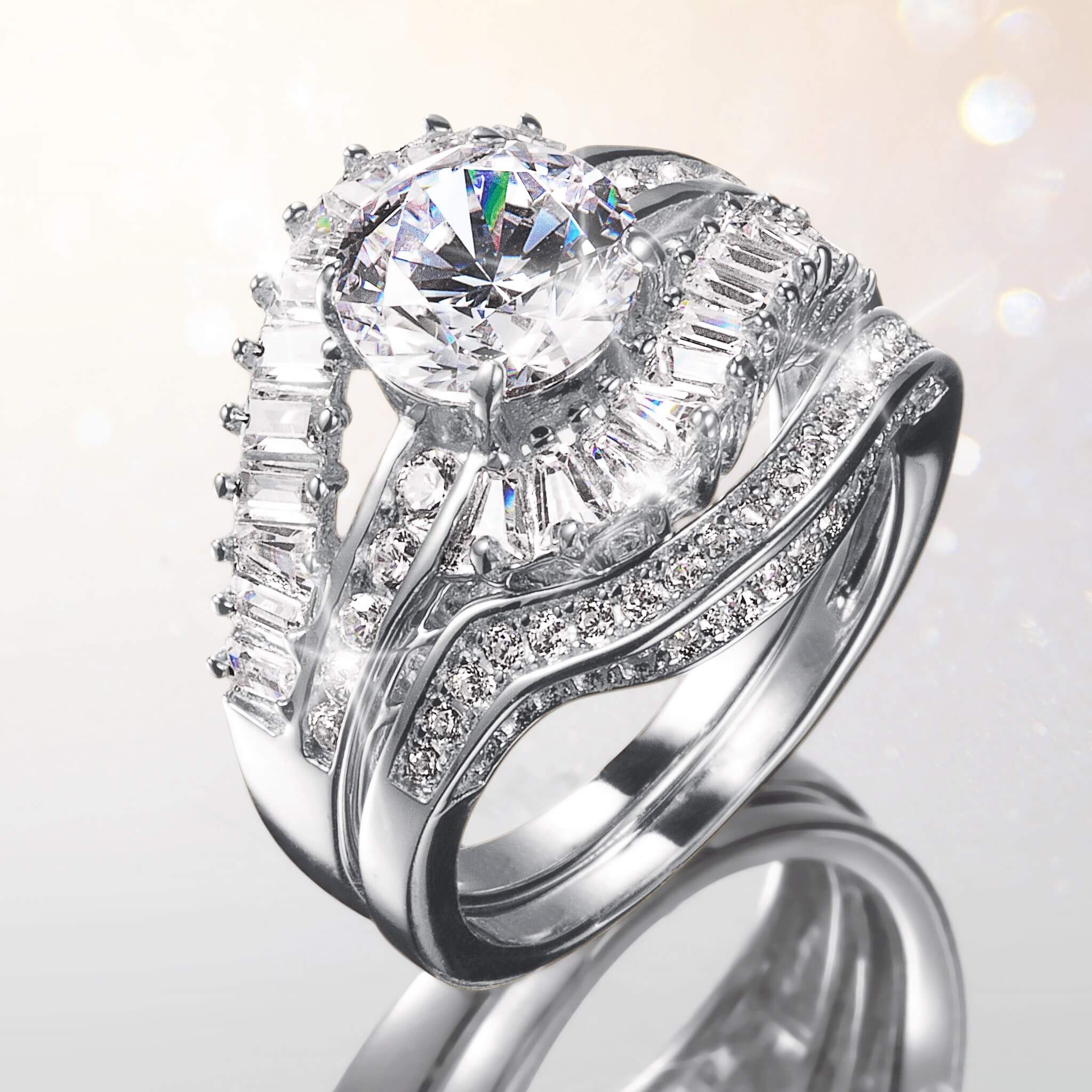 Heavenly Union Bridal Ring Set - Image 2