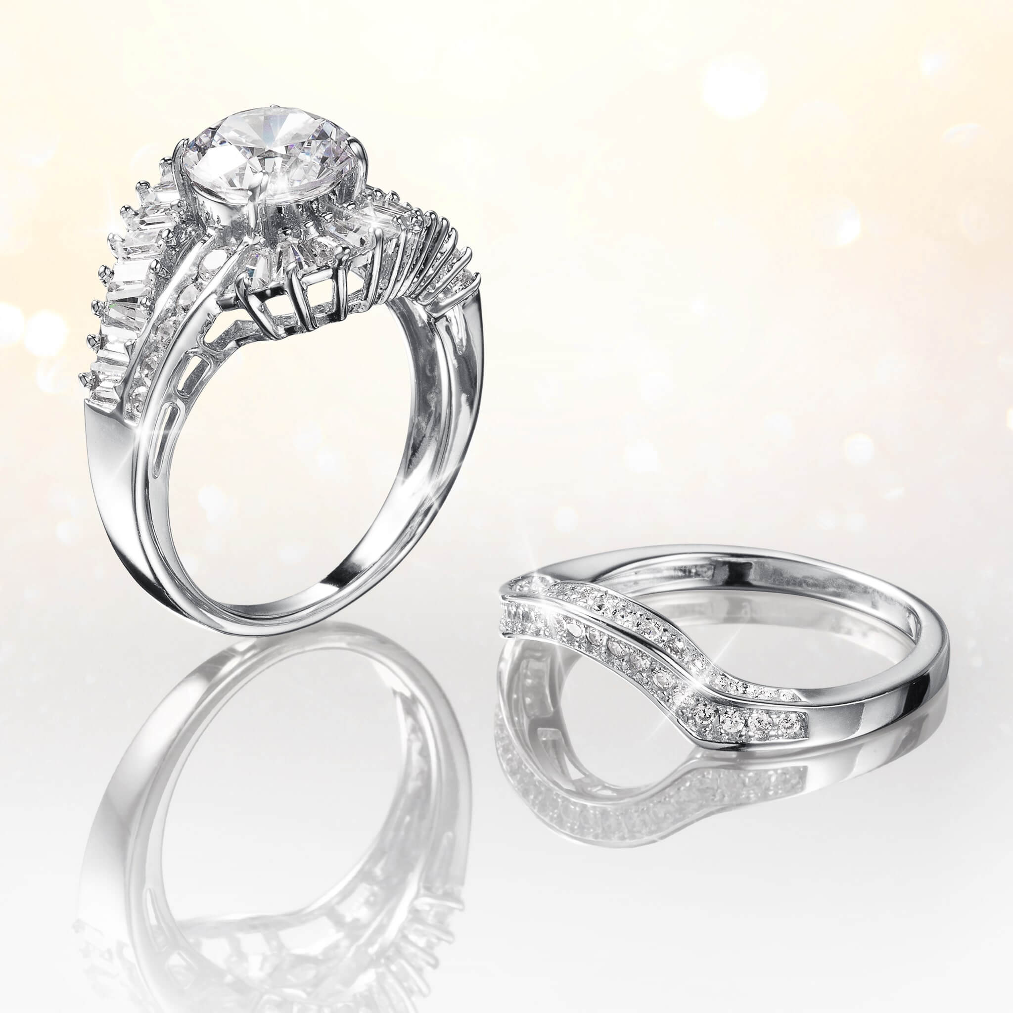 Heavenly Union Bridal Ring Set - Image 3