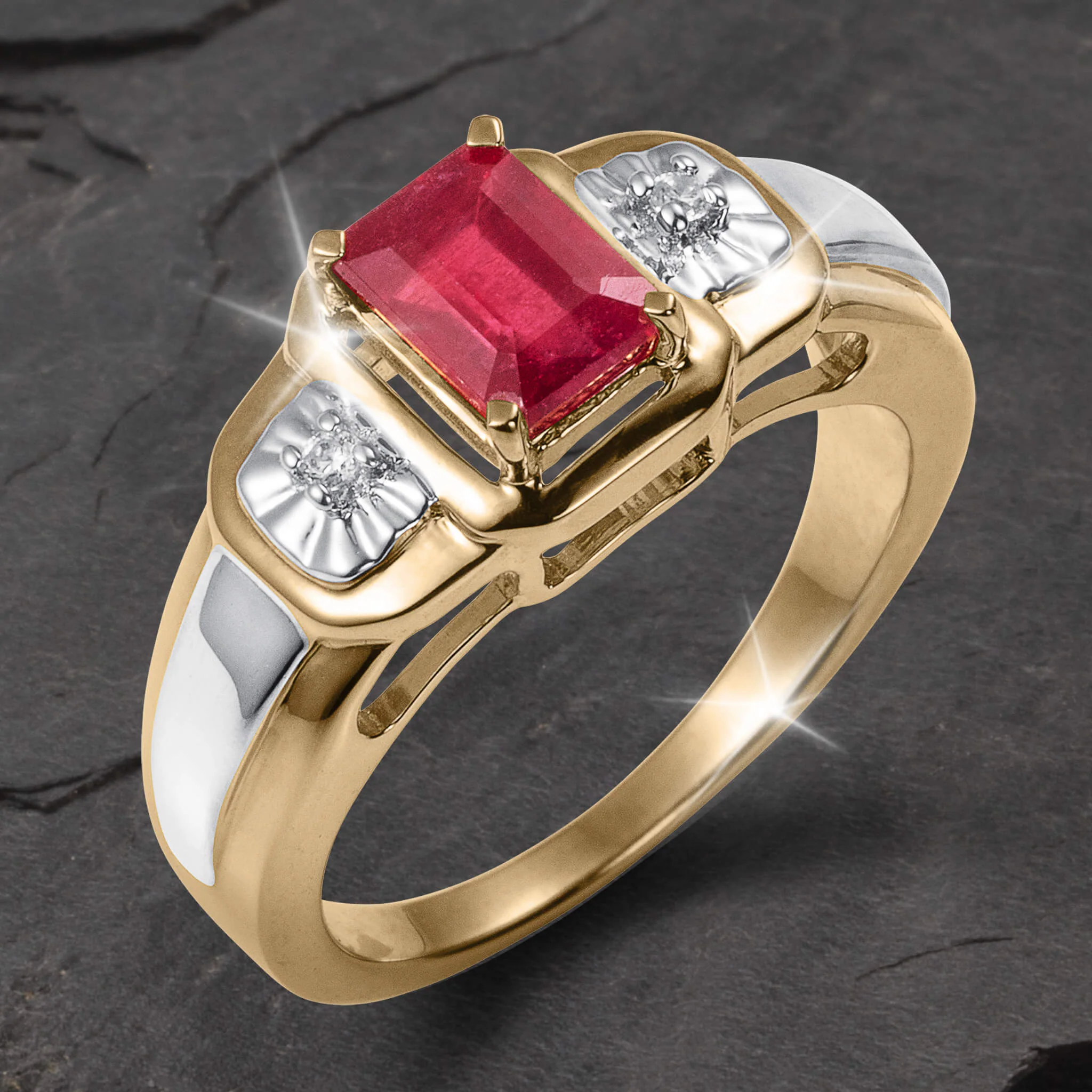 Heritage Ruby Men’s Ring - Image 2