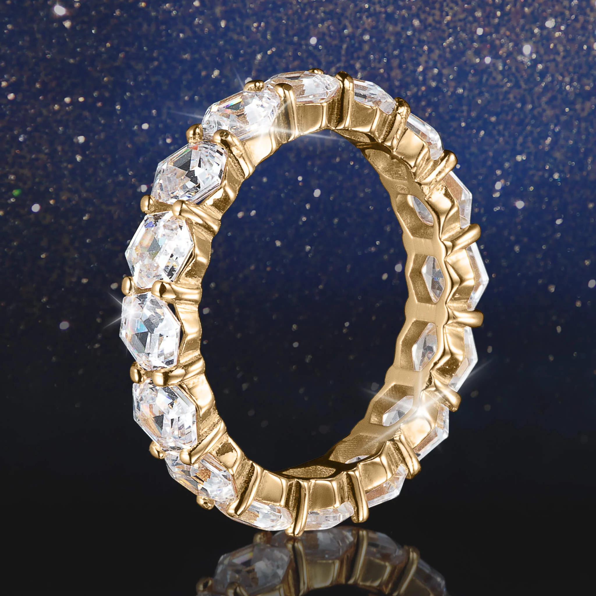 Hexagon Harmony Eternity Ring - Image 2