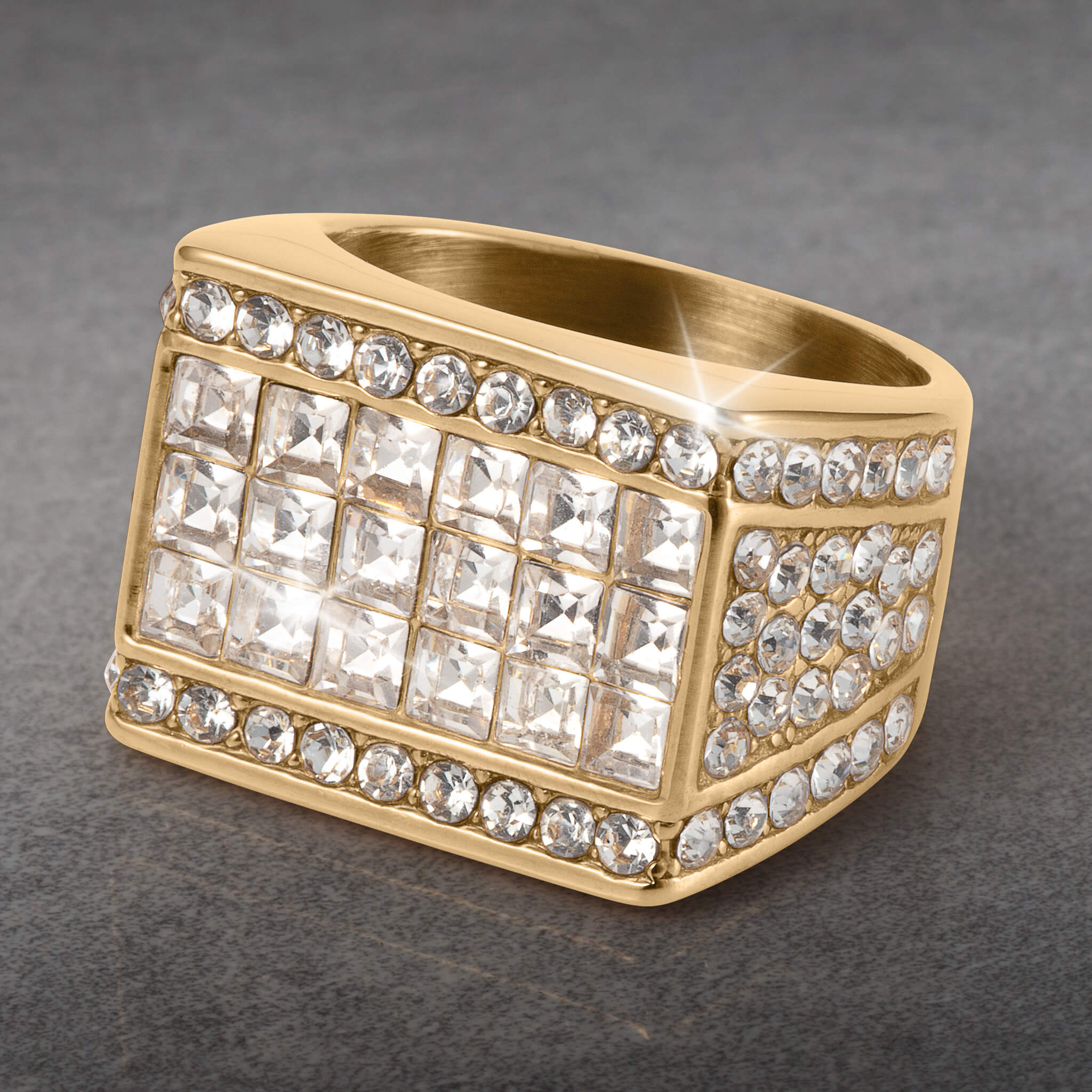 Imperial Grid Men's Ring - Image 2