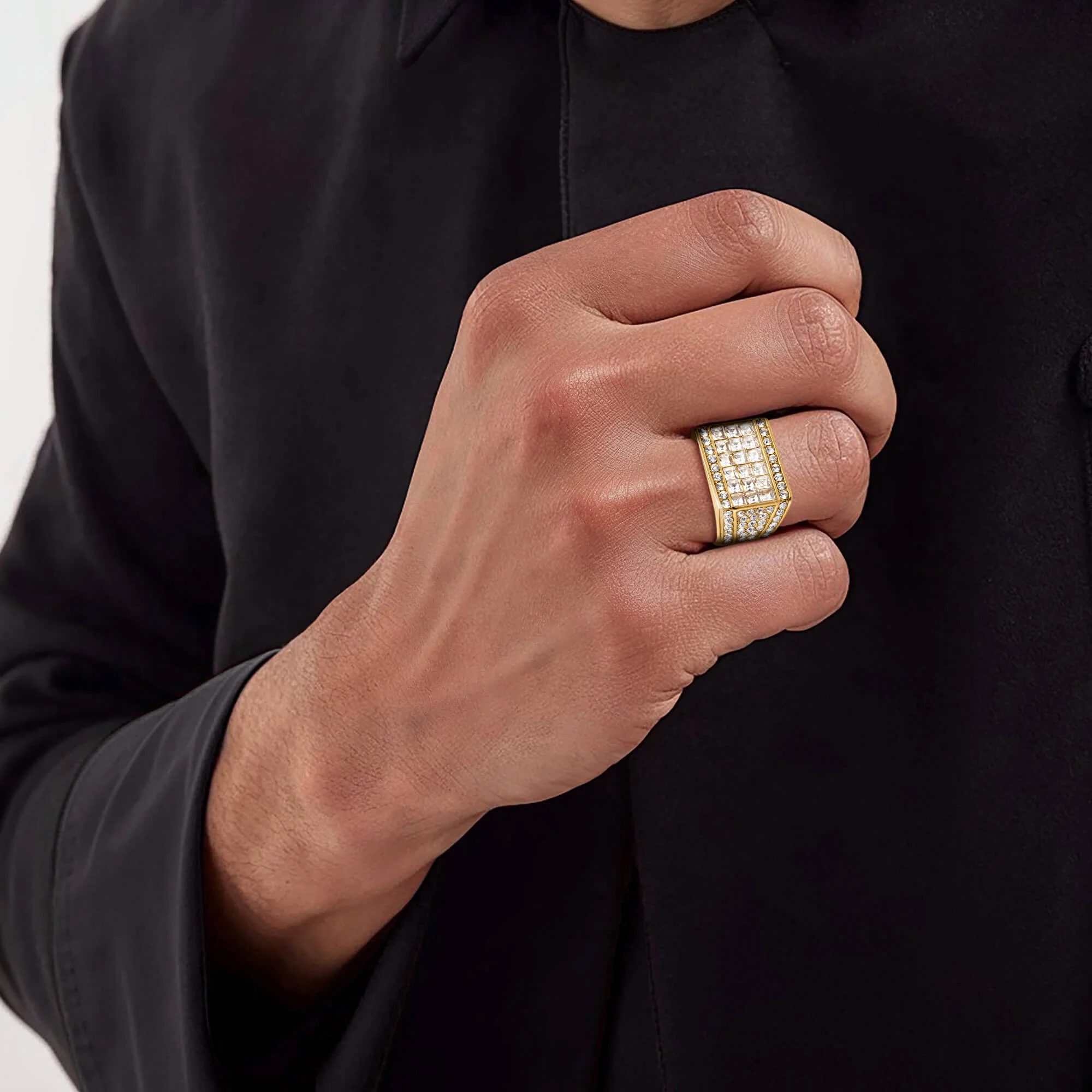 Imperial Grid Men's Ring - Image 3