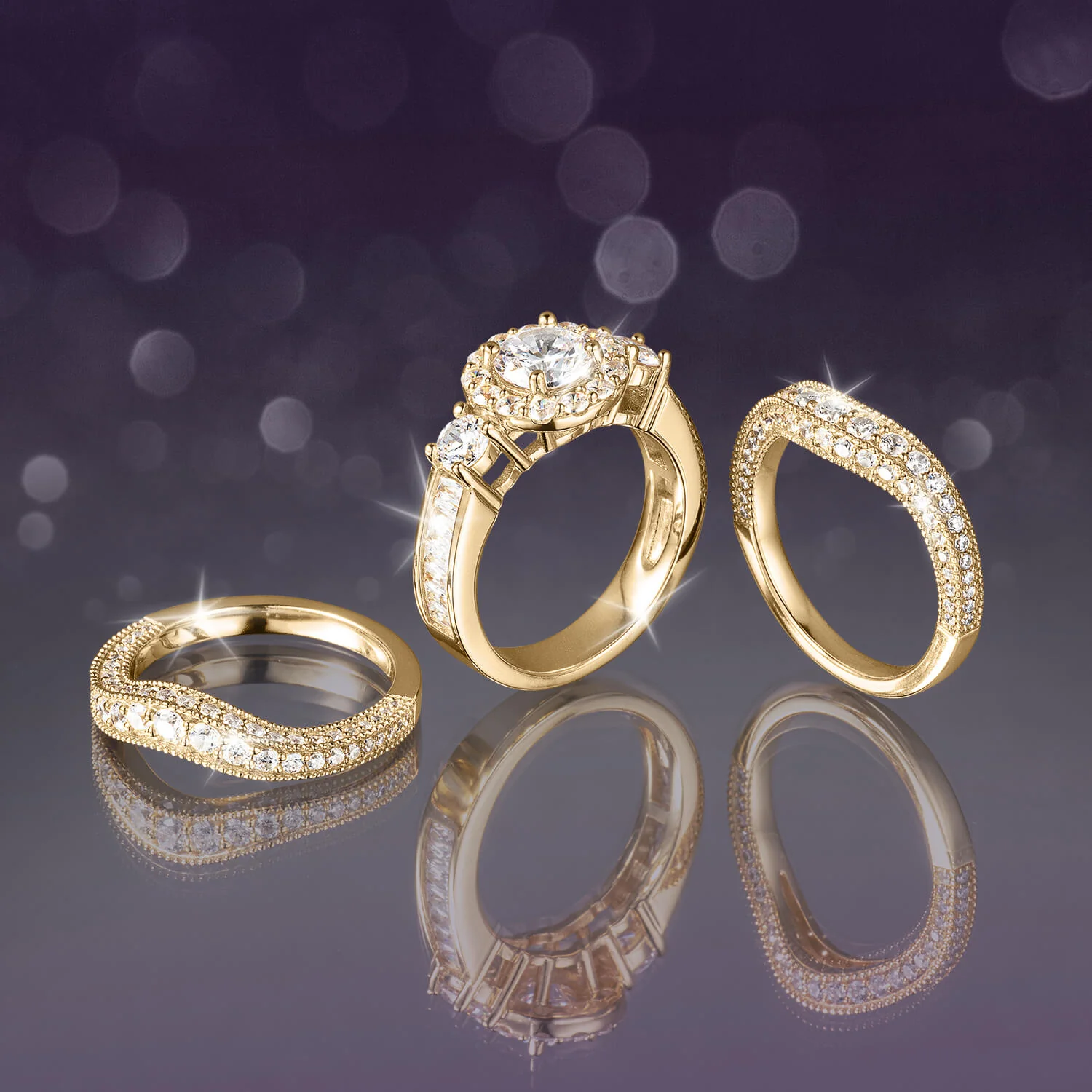 Infinity Bridal Ring Set - Image 3