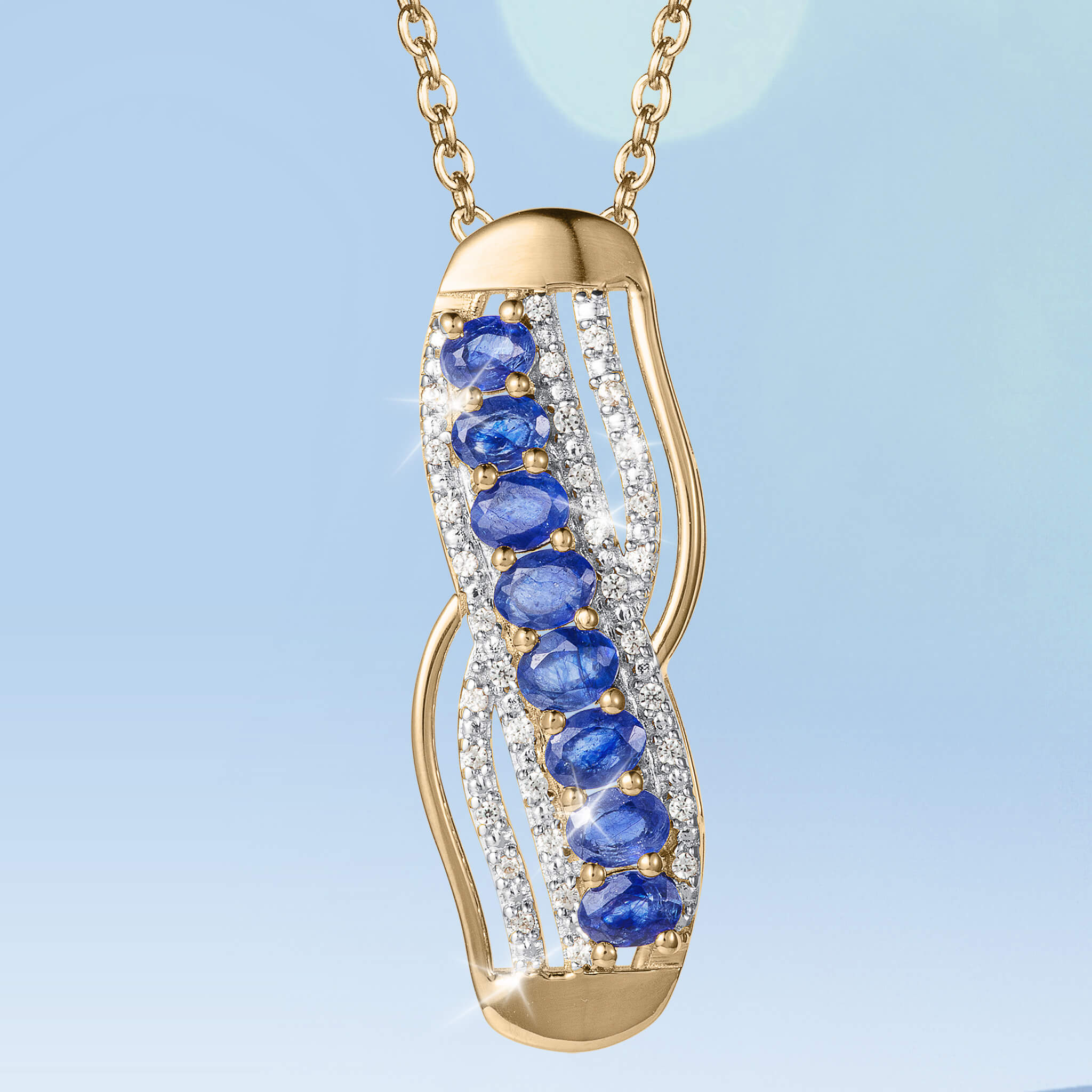 Infinity Sapphire Pendant - Image 2