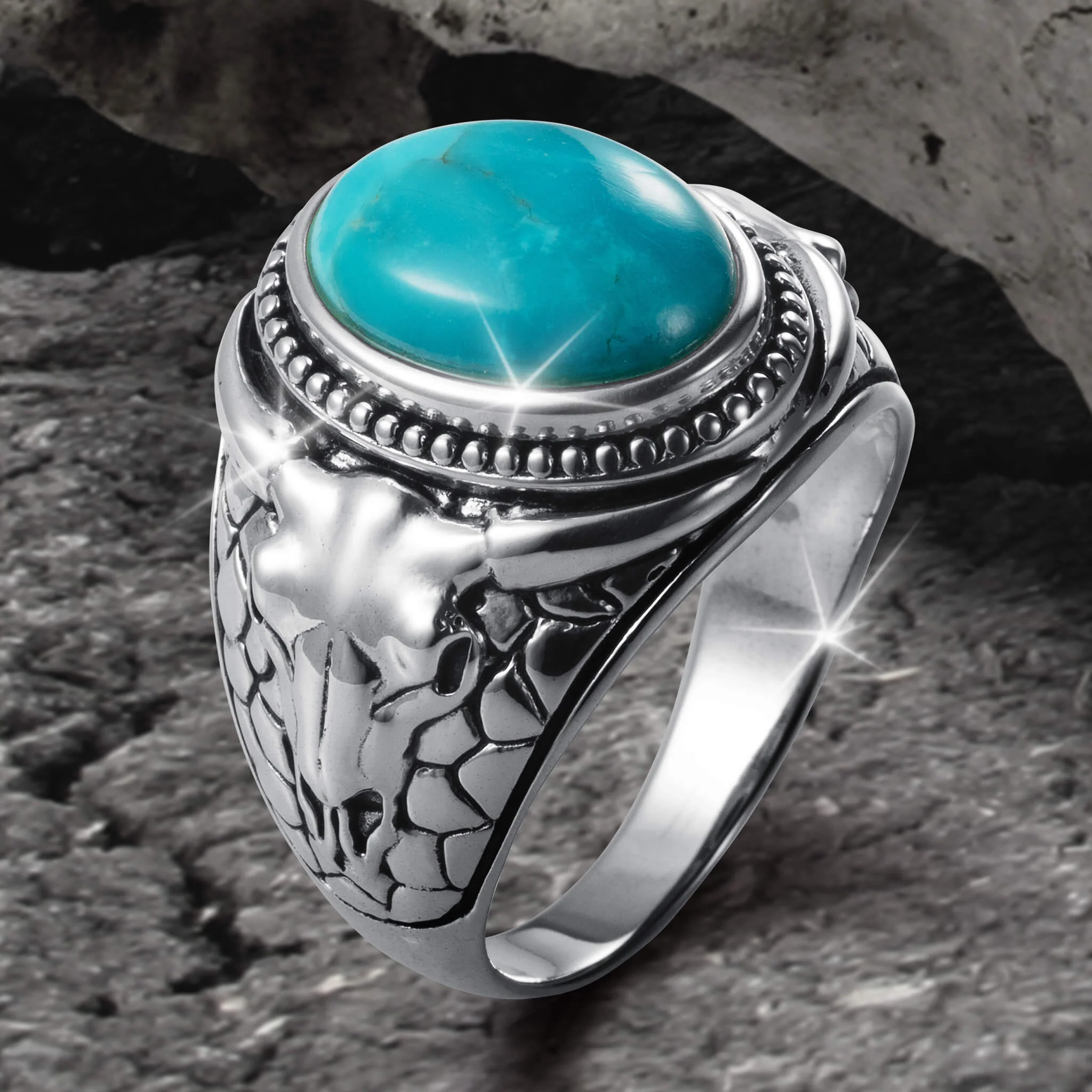 Longhorn Legacy Turquoise Men’s Ring - Image 2