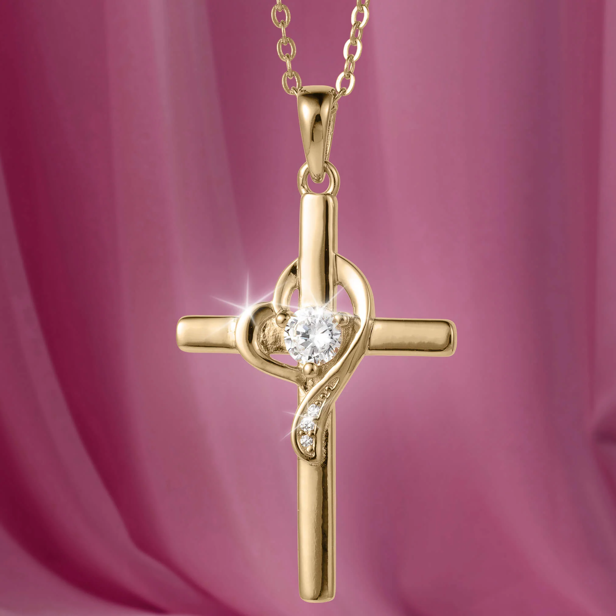 Love’s Embrace Cross Pendant - Image 2