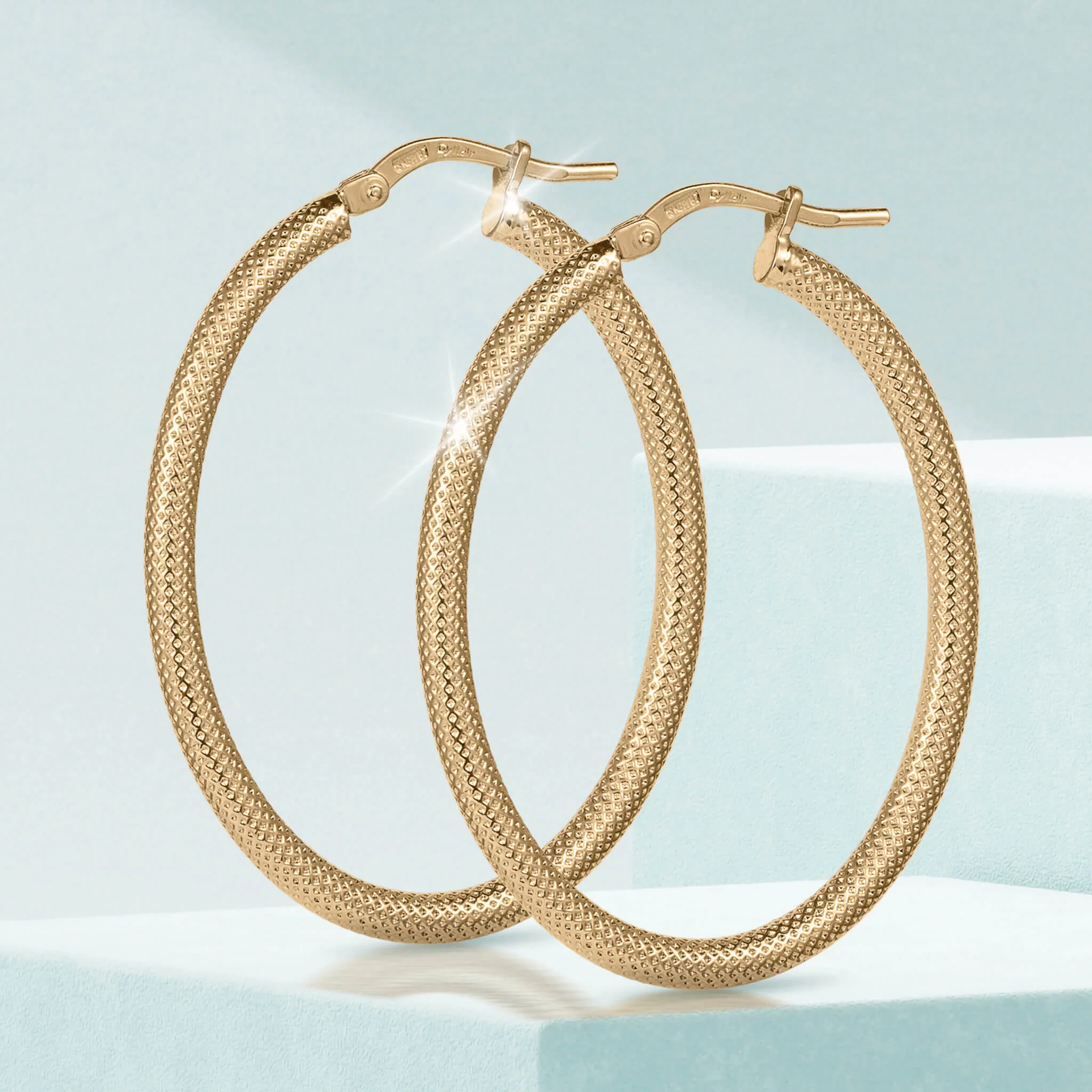 Lucente Hoop Oval Earrings - Image 2
