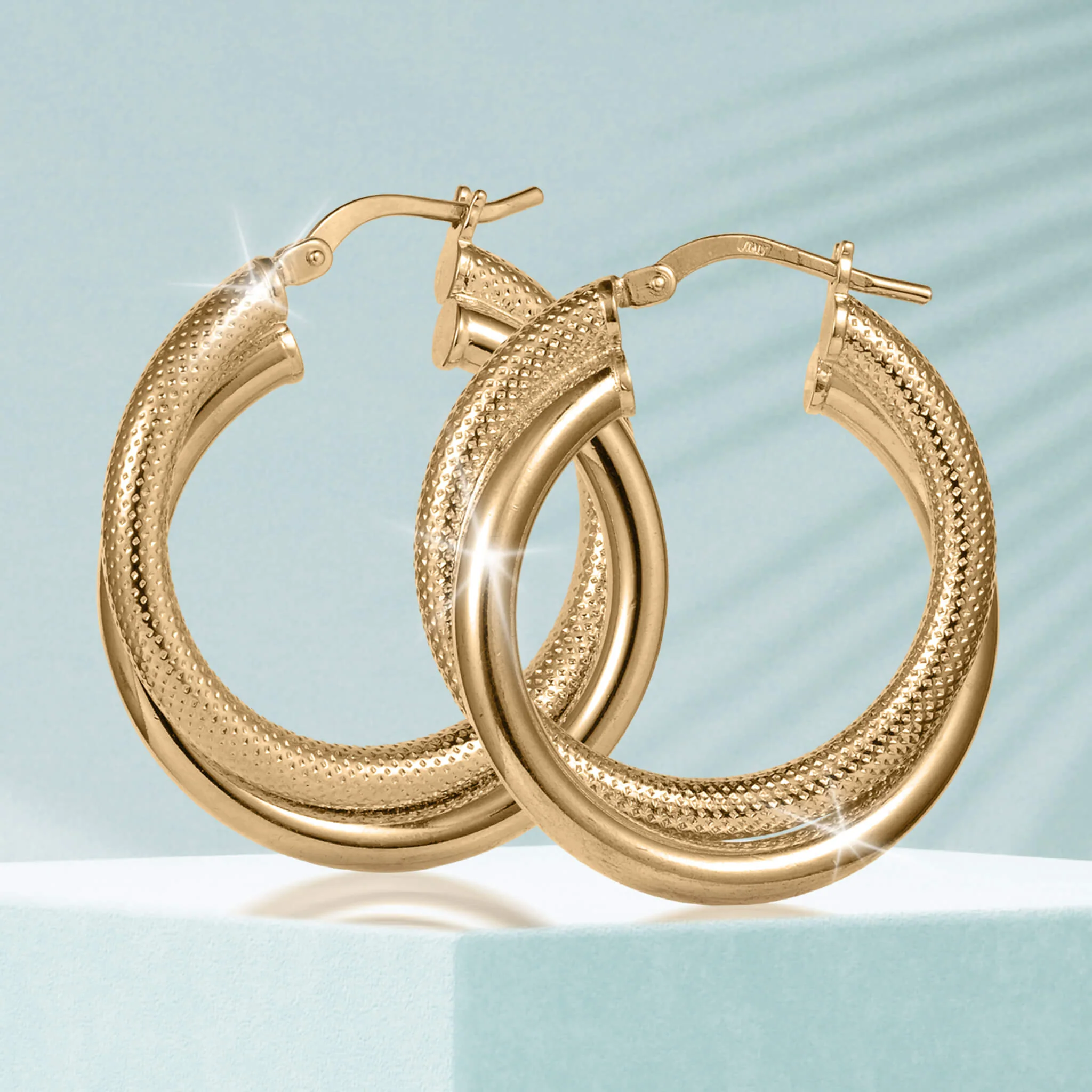 Lucente Hoop Round Earrings - Image 2
