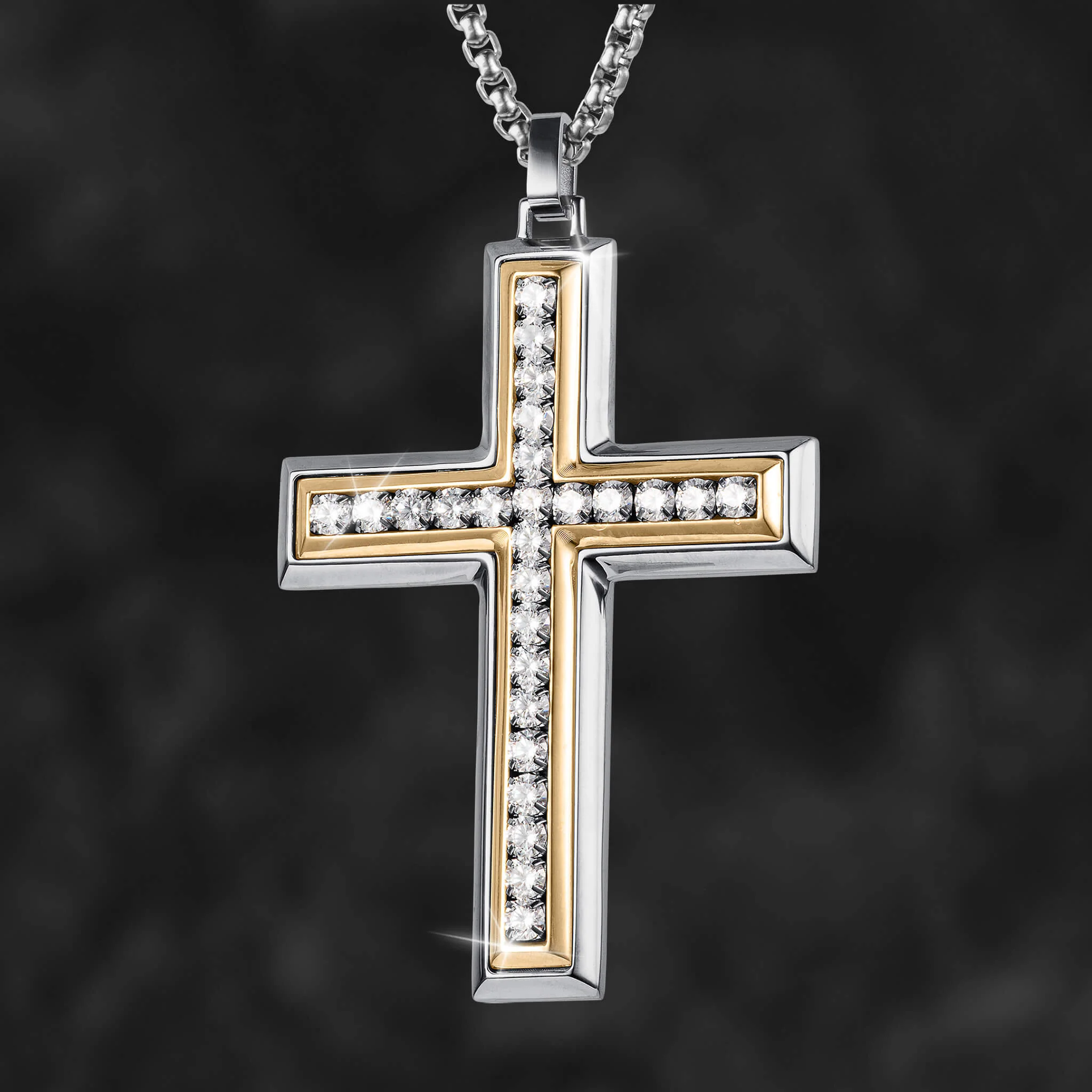 Majestic Trinity Cross Pendant - Image 2