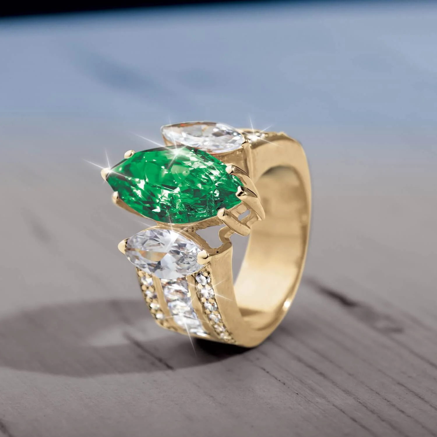 Marquise Evergreen Ladies Ring - Image 2