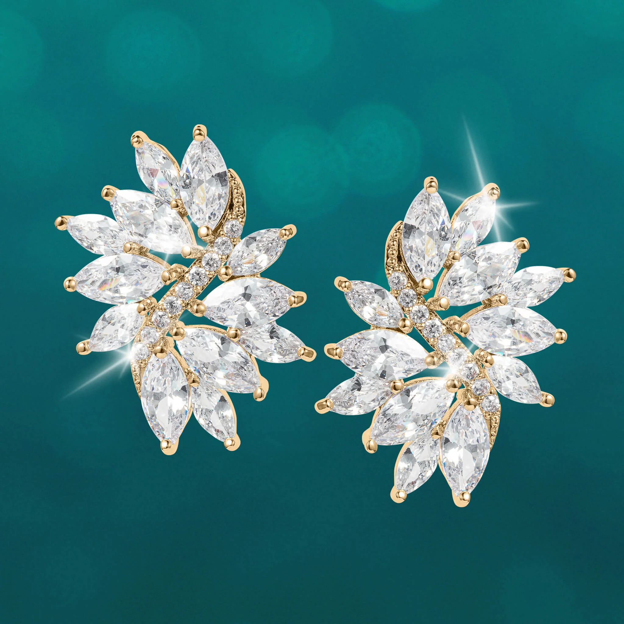 Marquise Reflection Earrings - Image 2