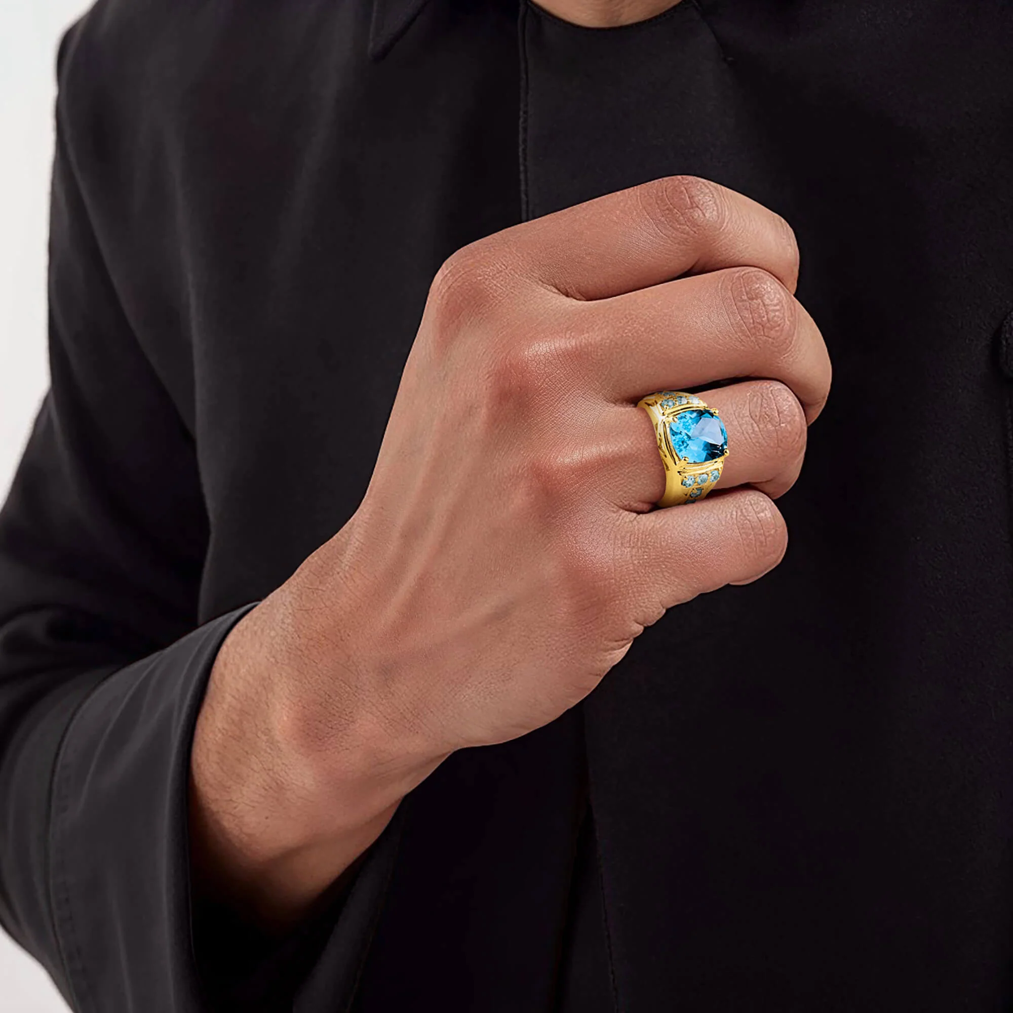 Mediterranean Blue Topaz Ring - Image 3