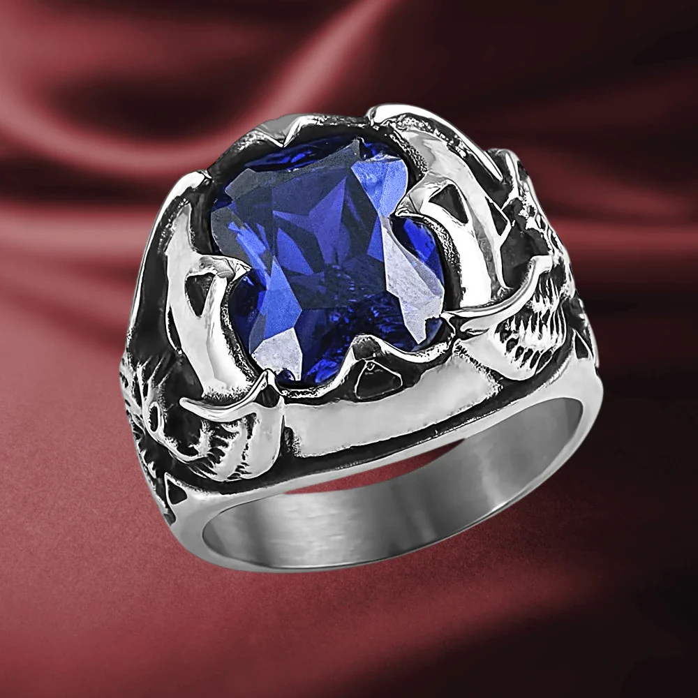 Men's Blue Eagle Ring - Image 2