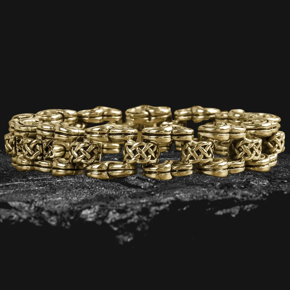 Men's Celtic Knot Gold Bracelet - Image 2