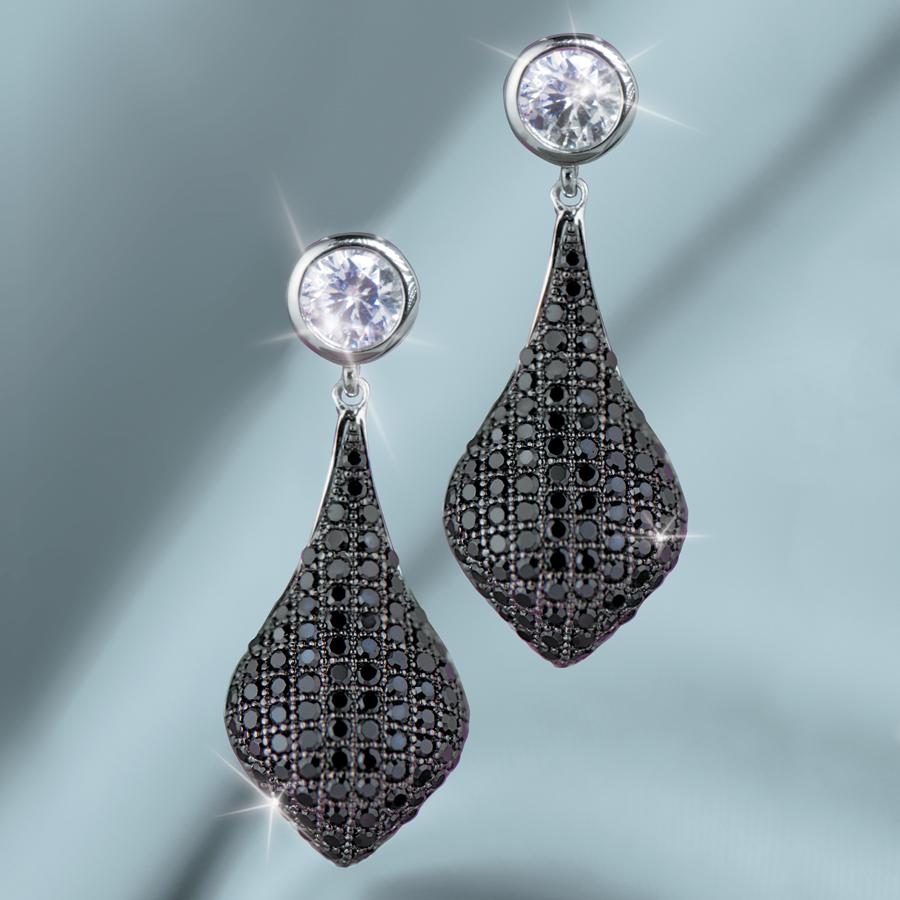 Micro Pave Drop Earrings - Image 2