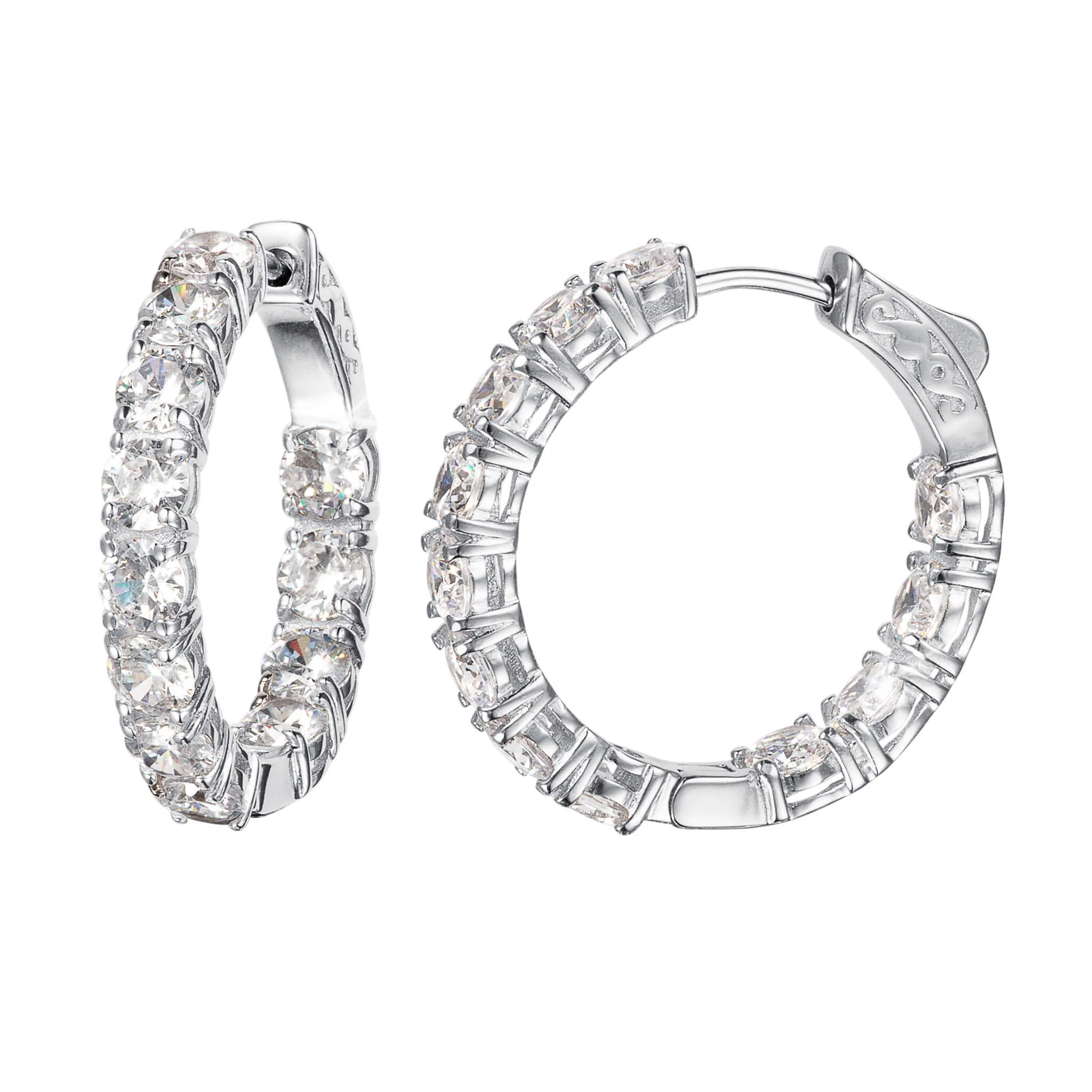 Millionaire Rhodium Tennis Earrings