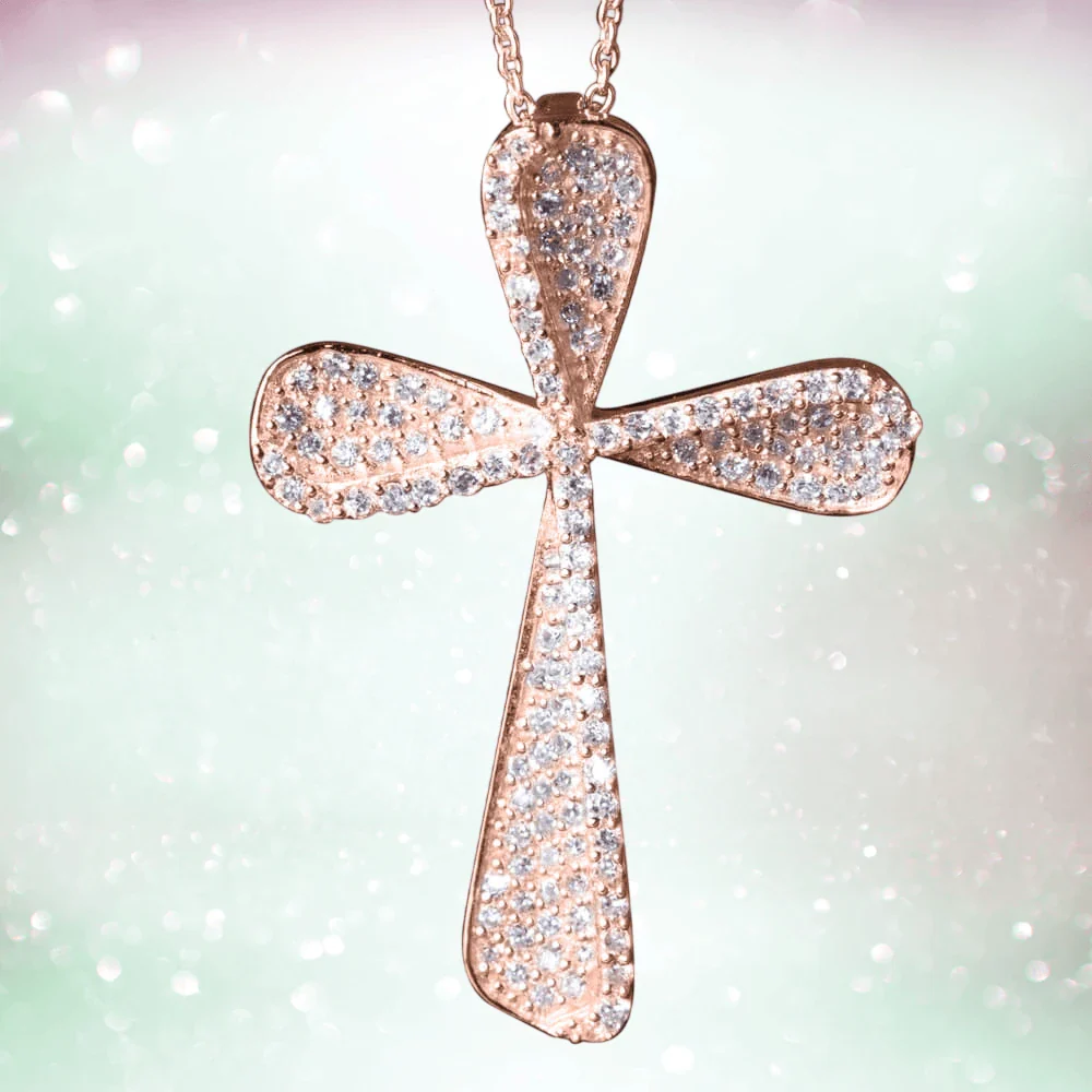Mulino Rose Gold Cross Pendant - Image 2