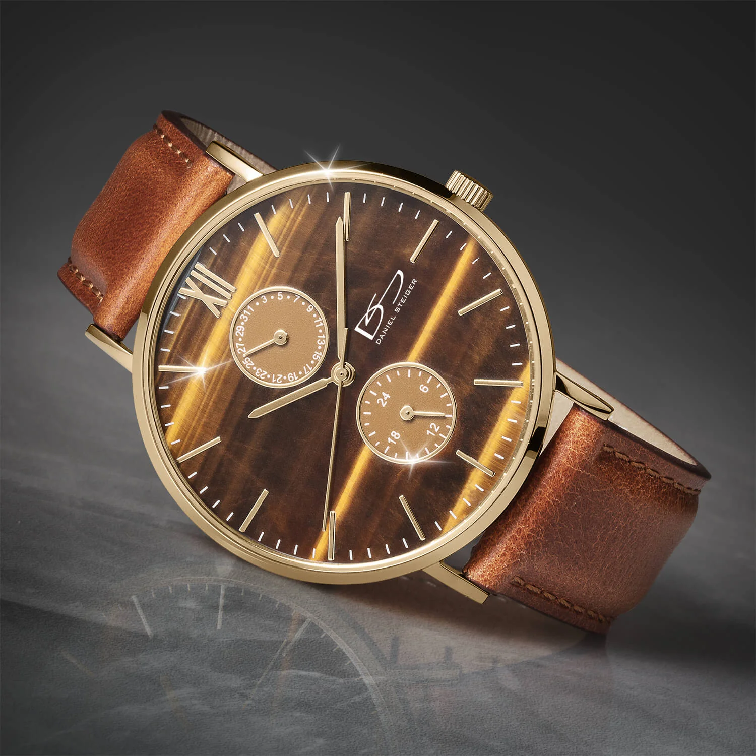 Natural Stone Tiger's Eye Men's Watch - Image 2