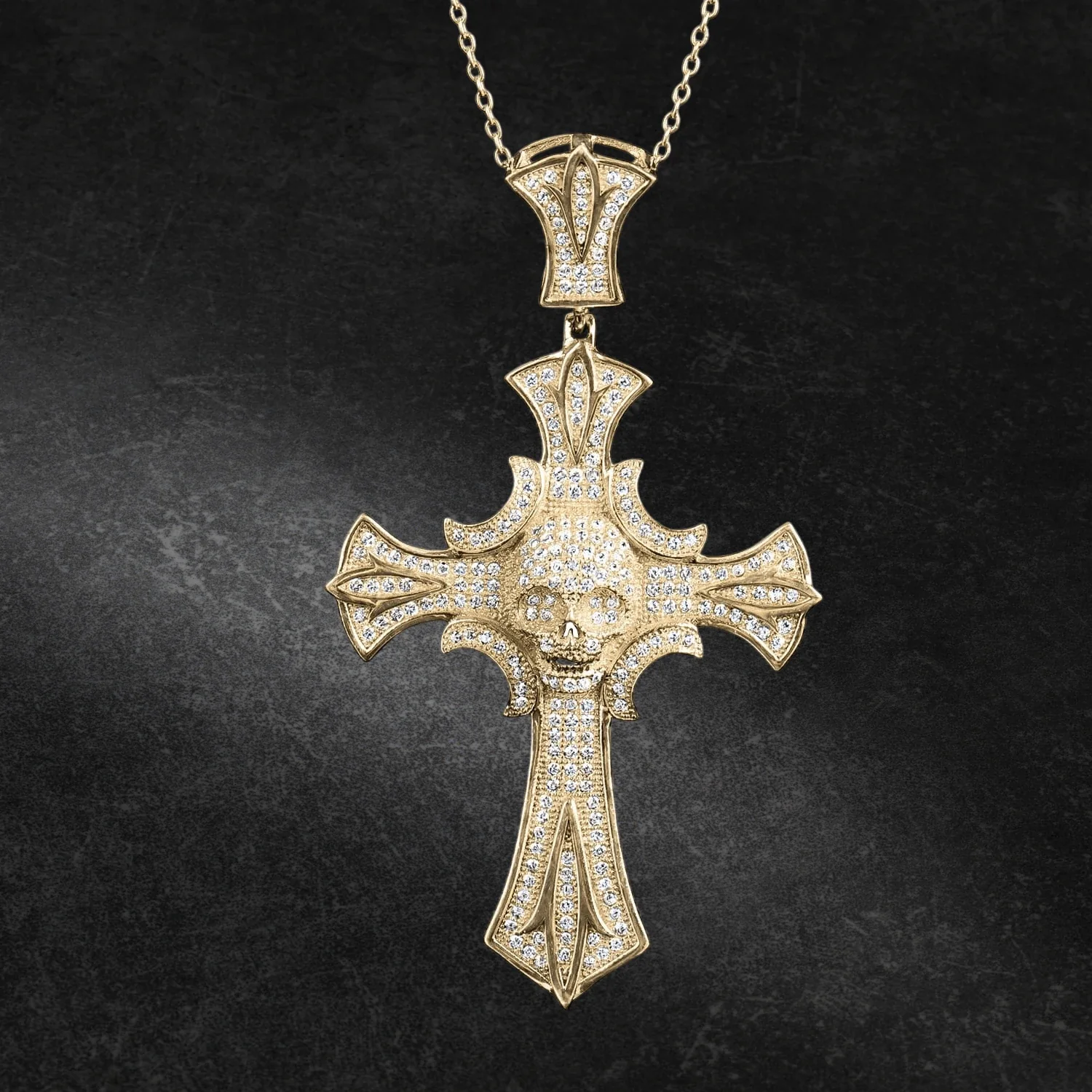 Night Skull Cross Pendant - Image 2