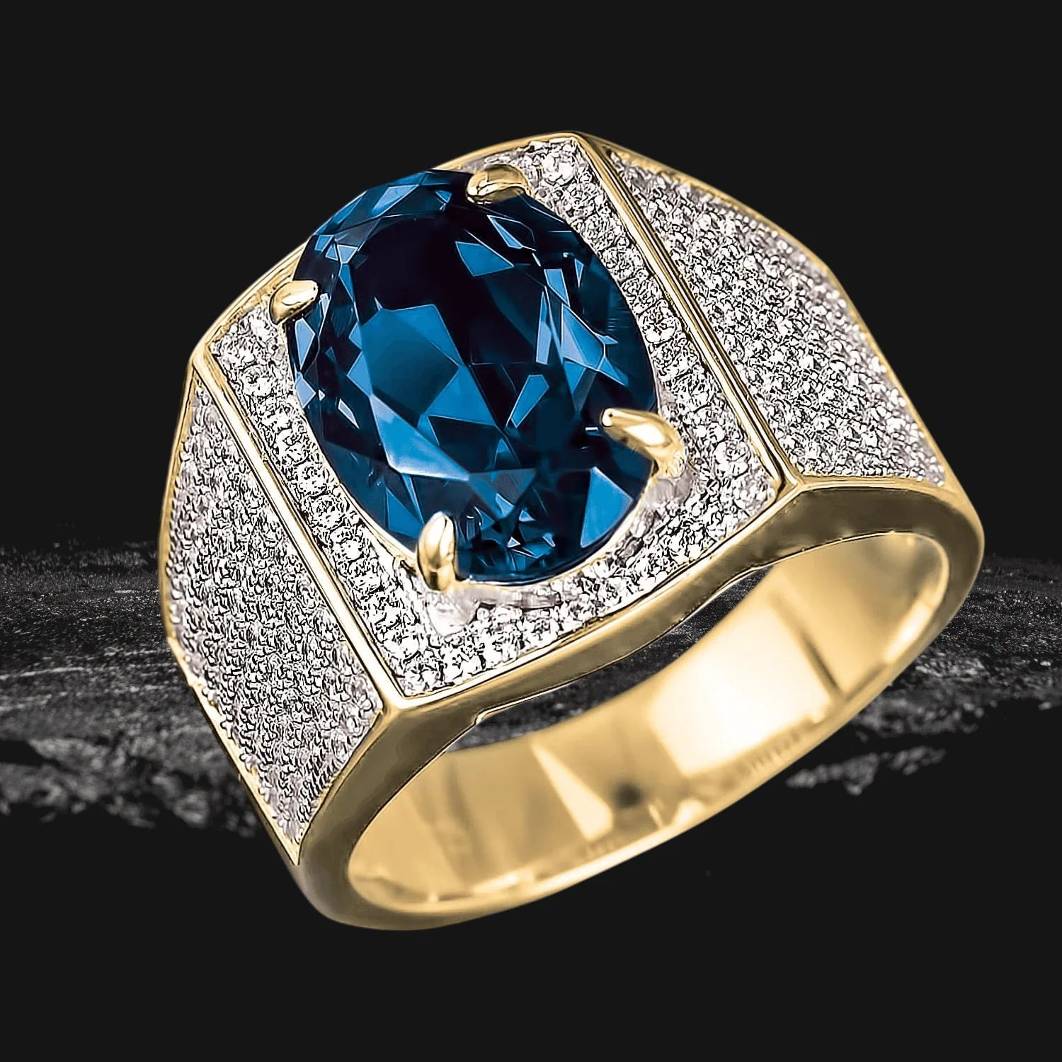 Notorious Blue Men's Ring - Image 2