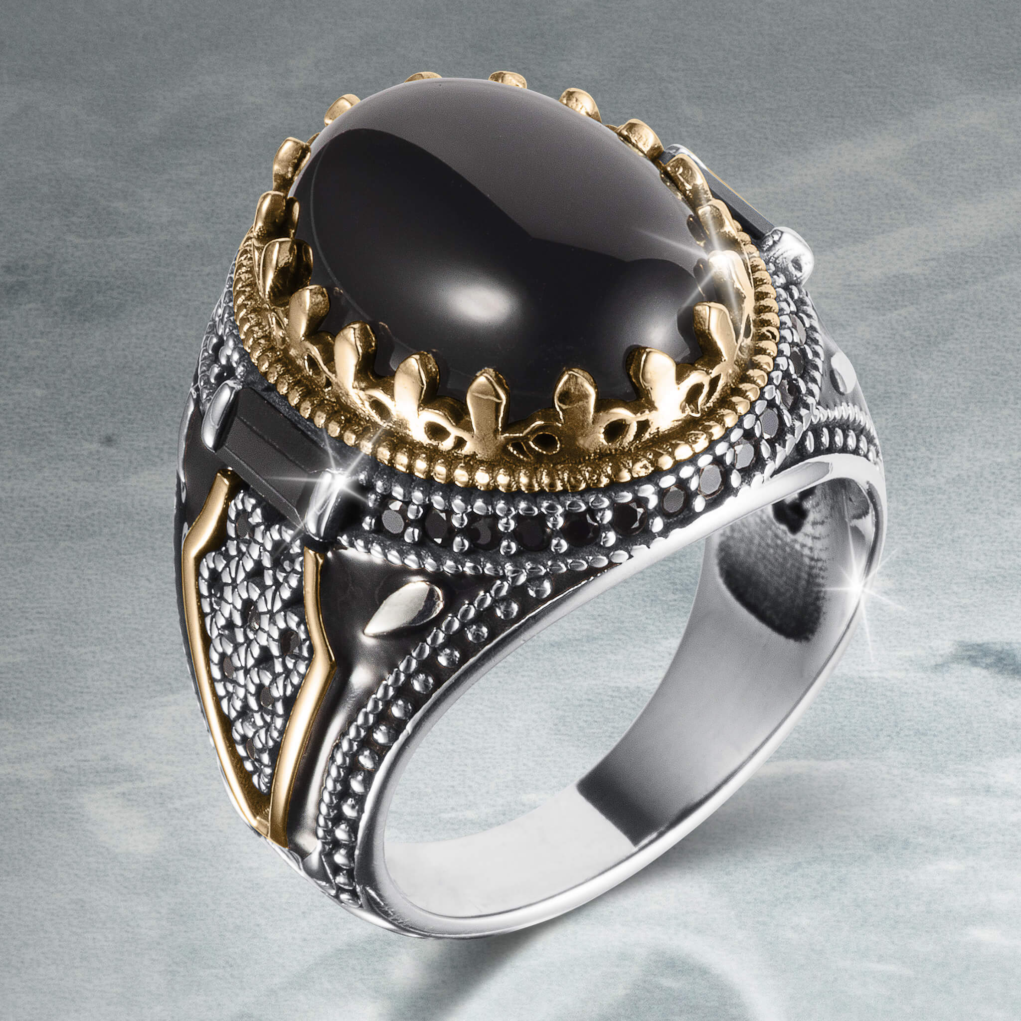 Oblivion Onyx Men’s Ring - Image 2