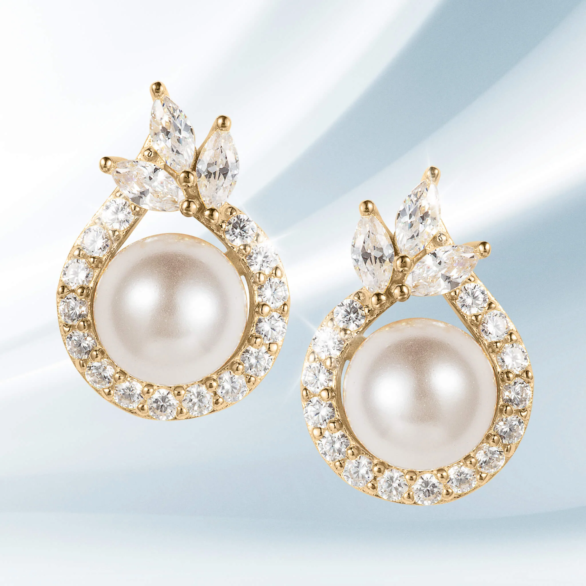 Ocean’s Moonlight Pearl Earrings - Image 2