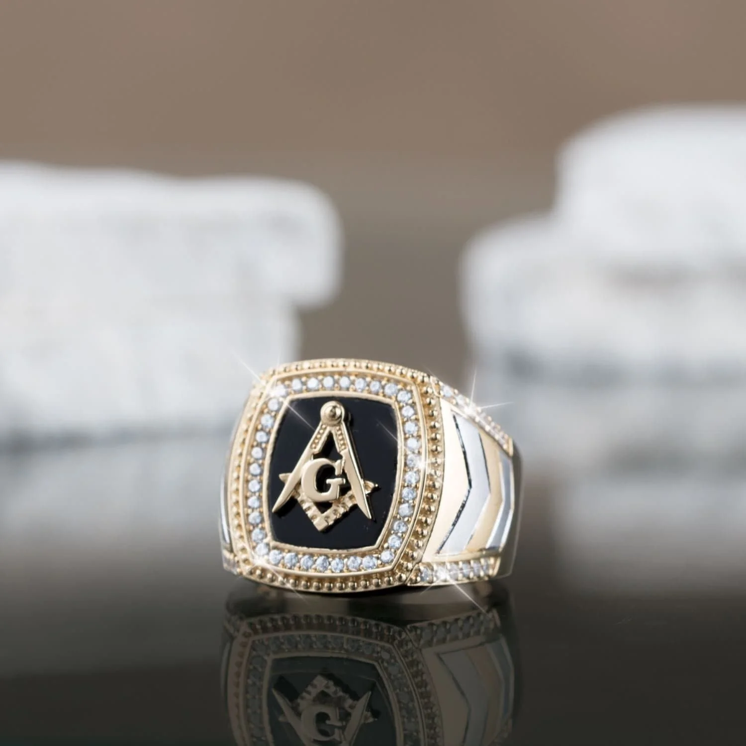 Onyx Masonic Ring - Image 3