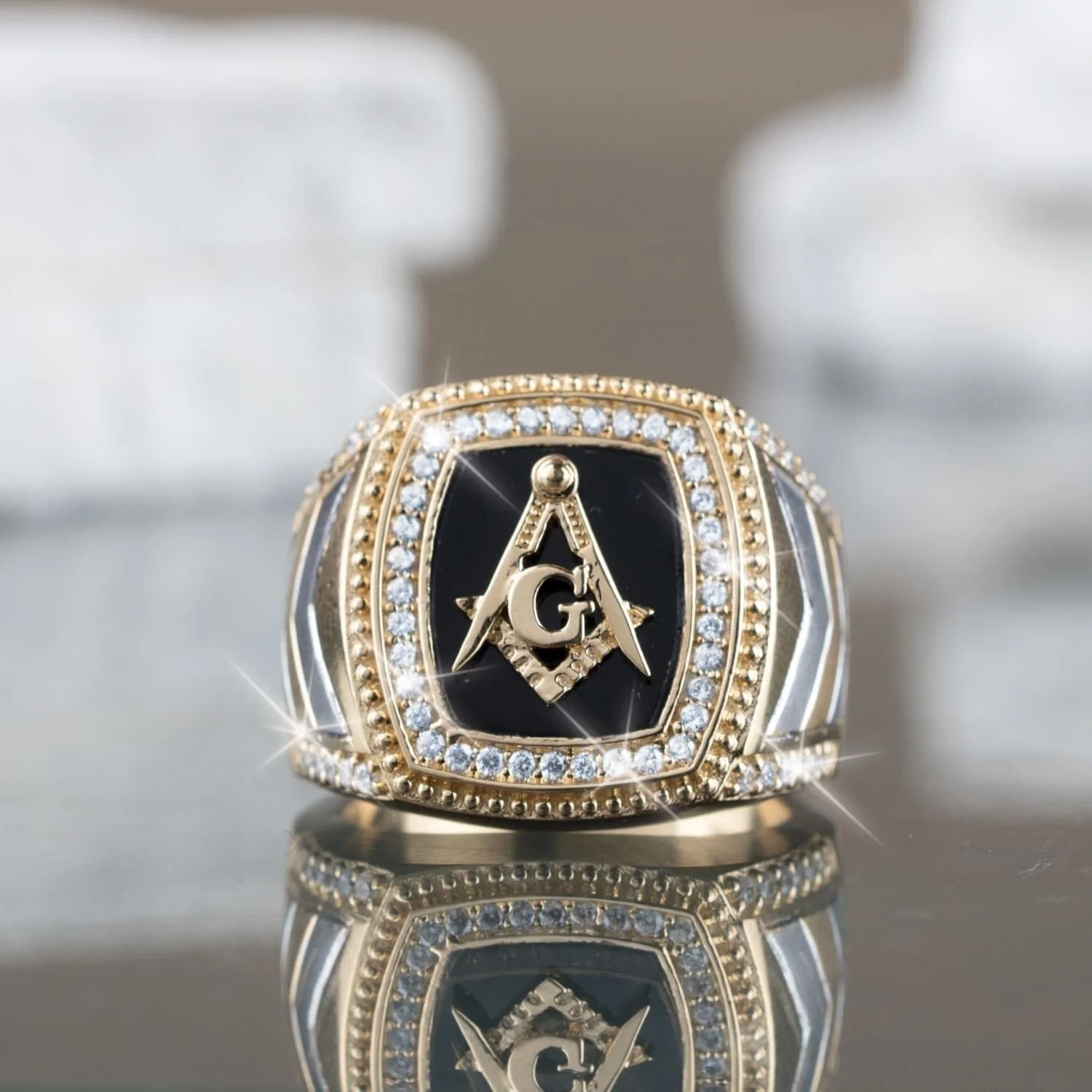 Onyx Masonic Ring - Image 4
