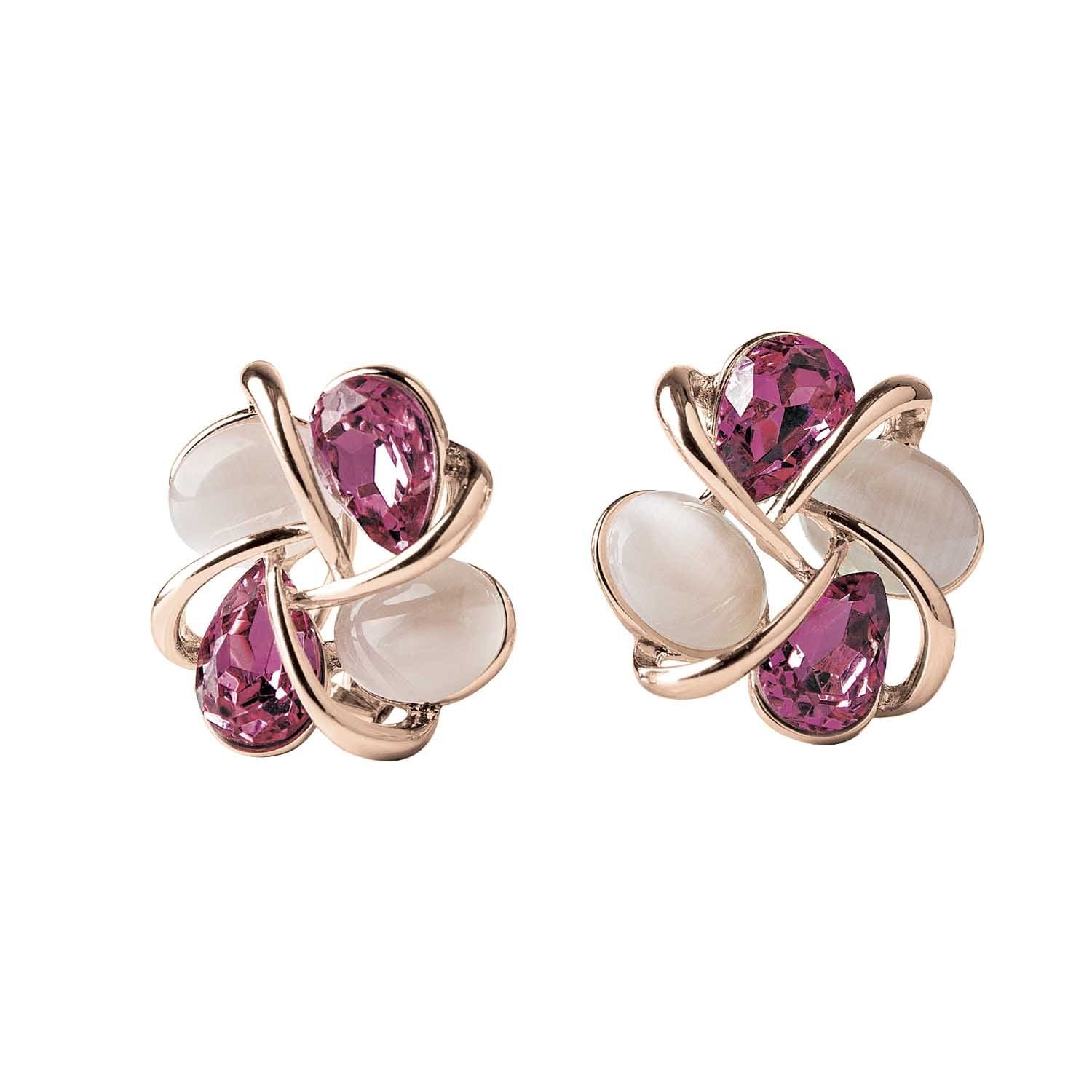Orbit Swirl Earrings Rose Gold