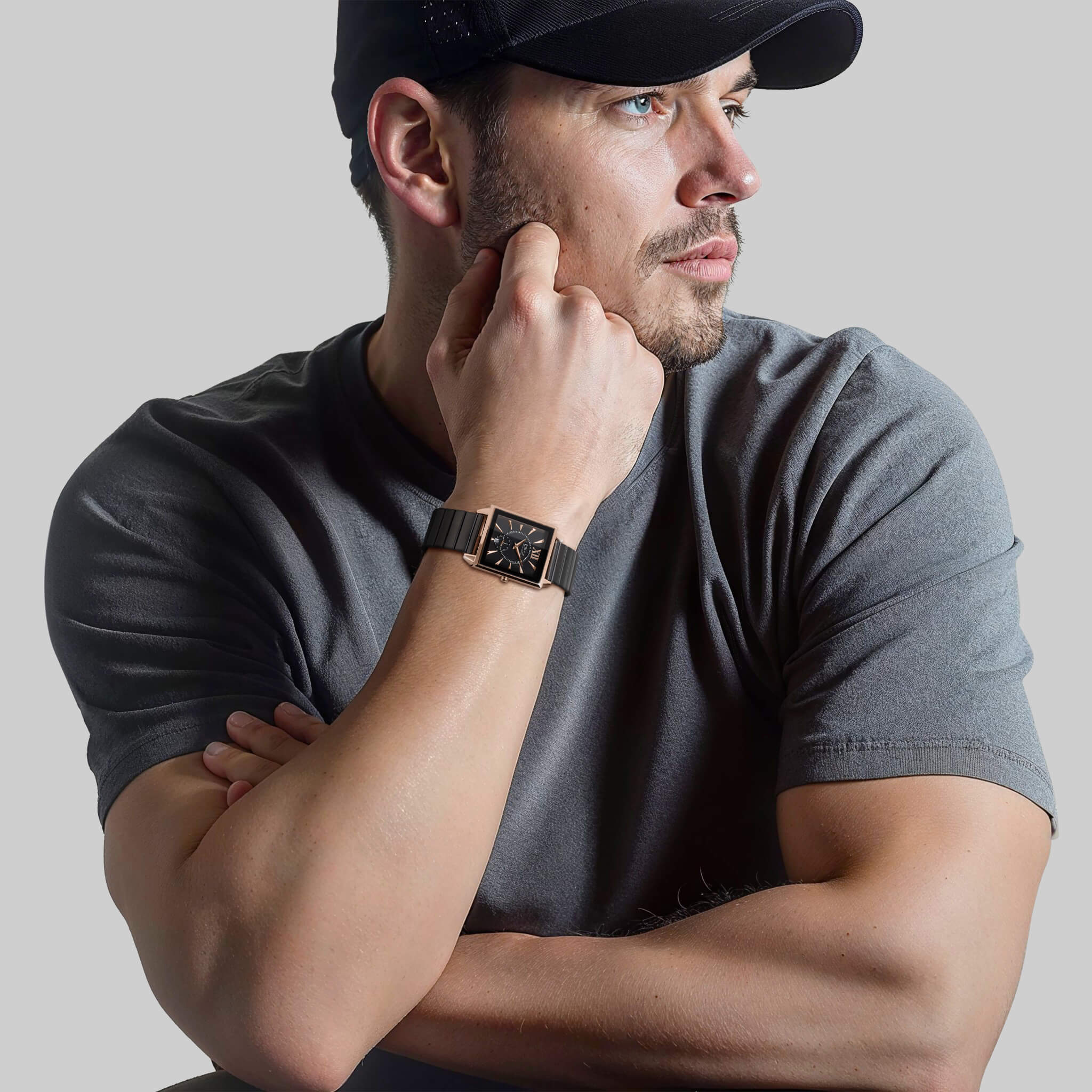 Quadro Men's Black Watch - Image 3