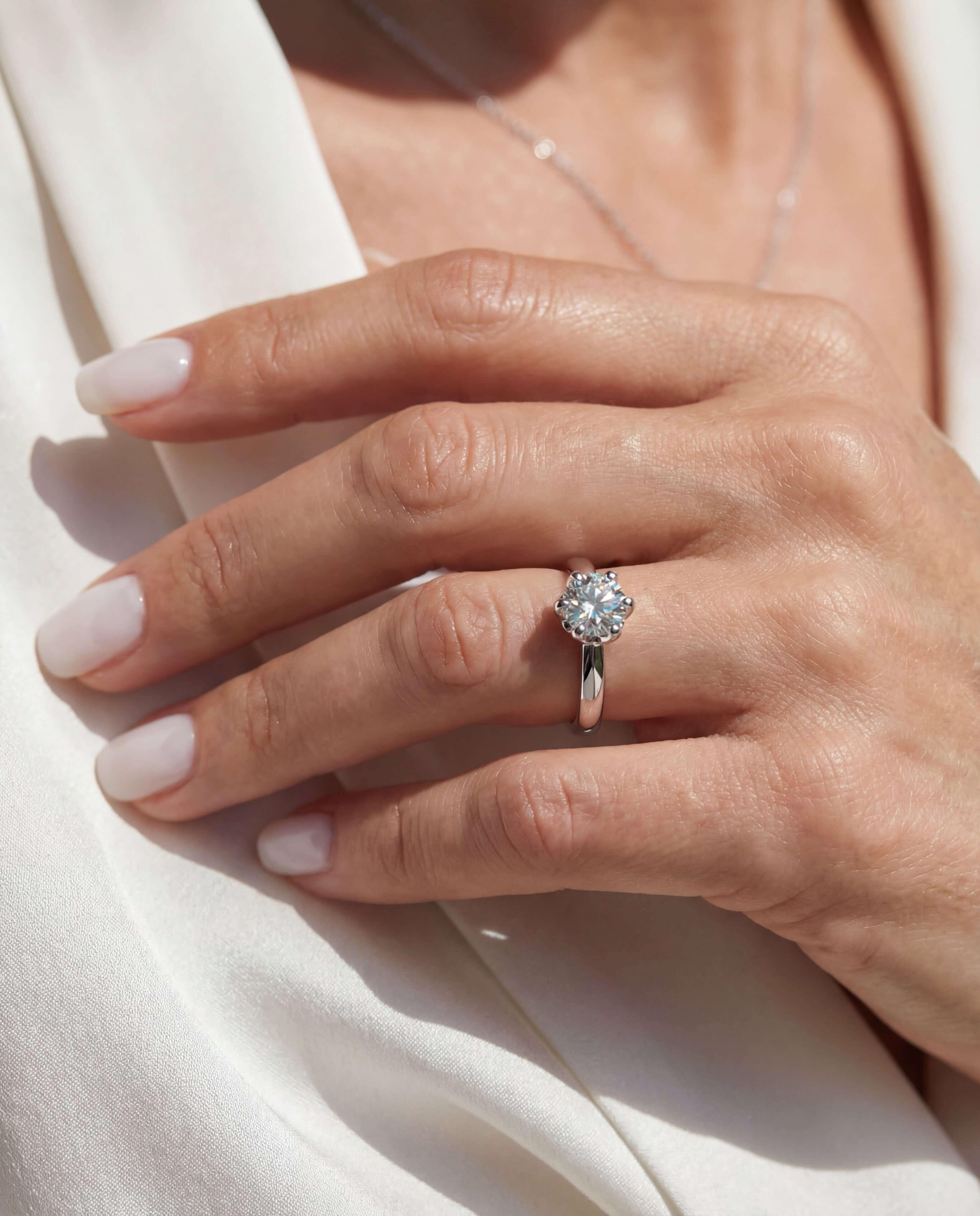 Rose Lumiere Moissanite Ring - Image 3