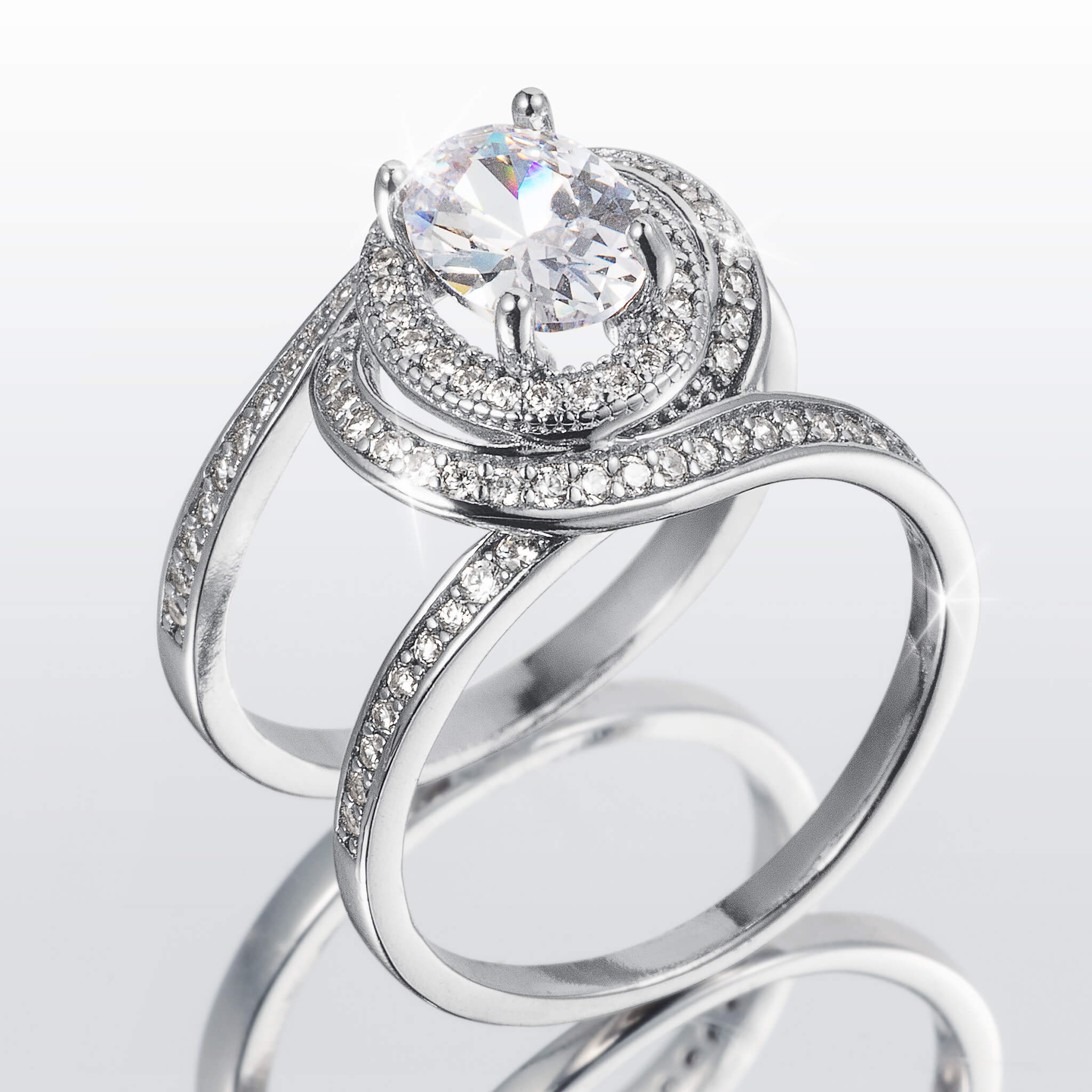 Rose Radiance Bridal Ring Set - Image 4