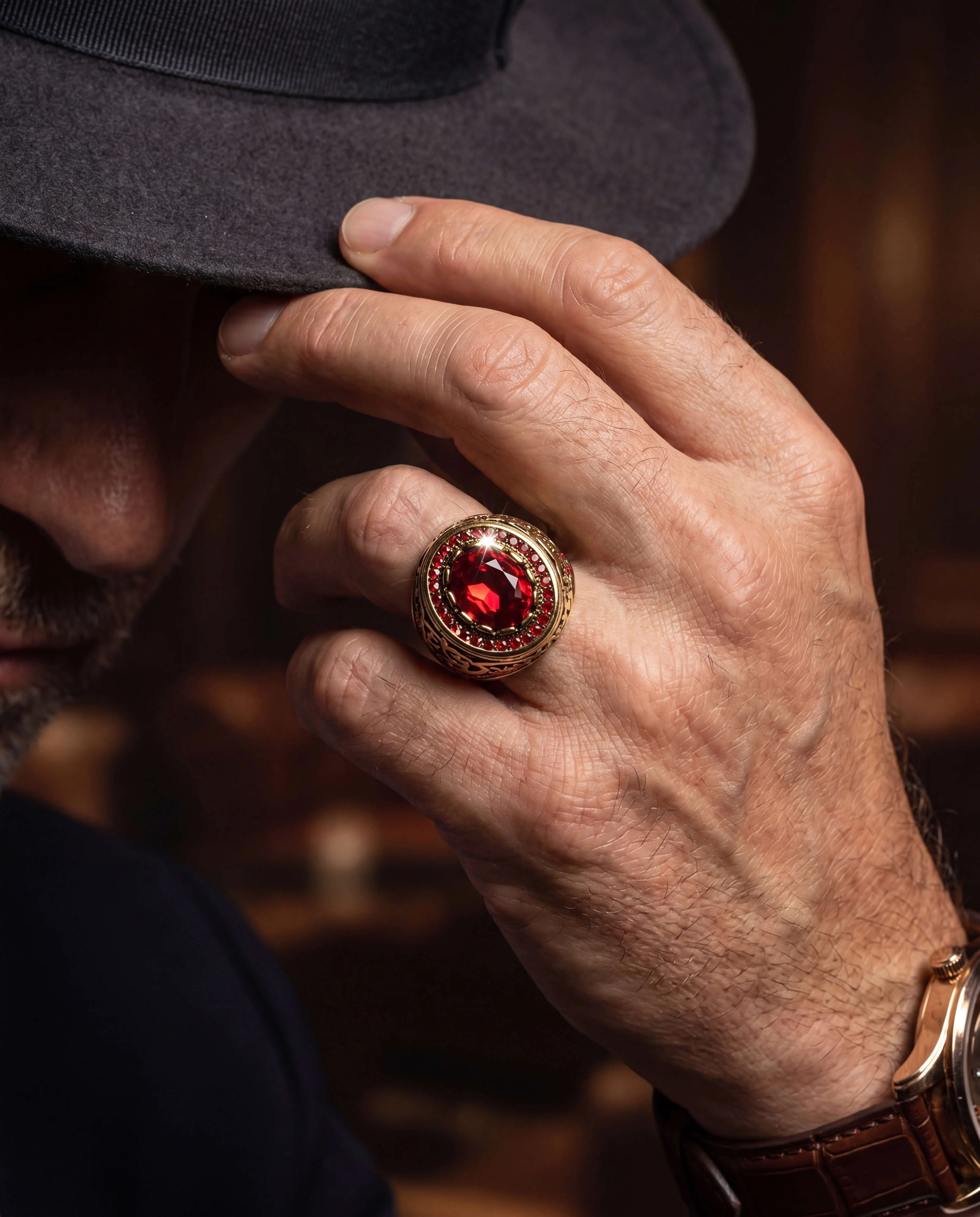 Royal Inferno Men's Ring - Image 4