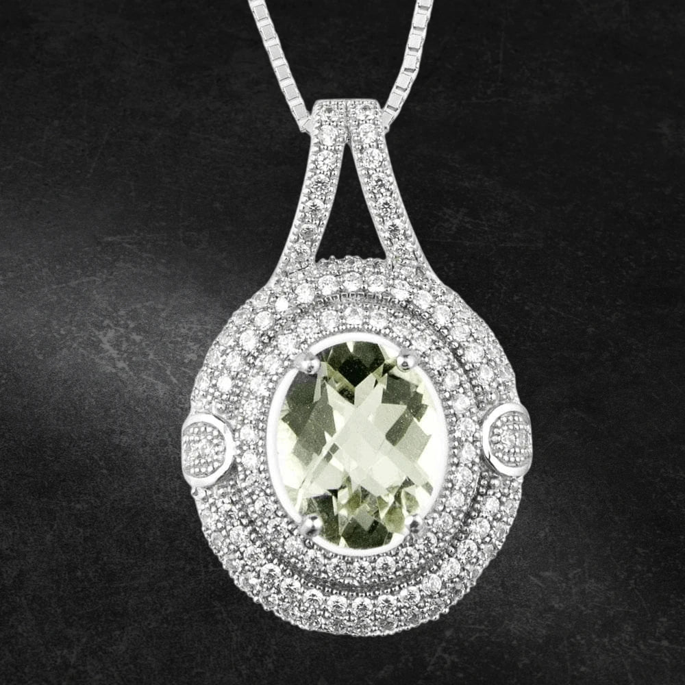 Sienna Green Amethyst Pendant - Image 2