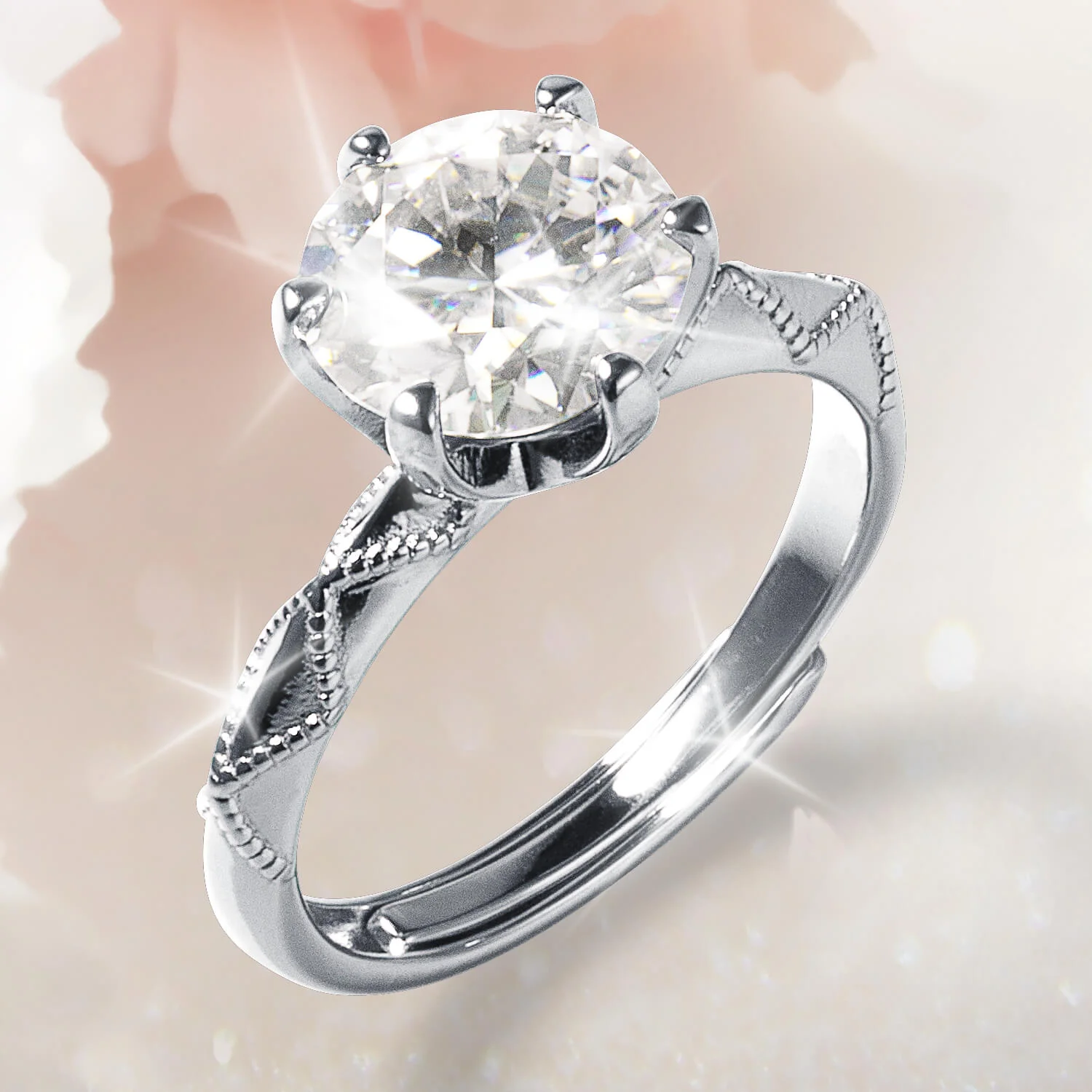 Stella Moissanite Ladies Ring - Image 2
